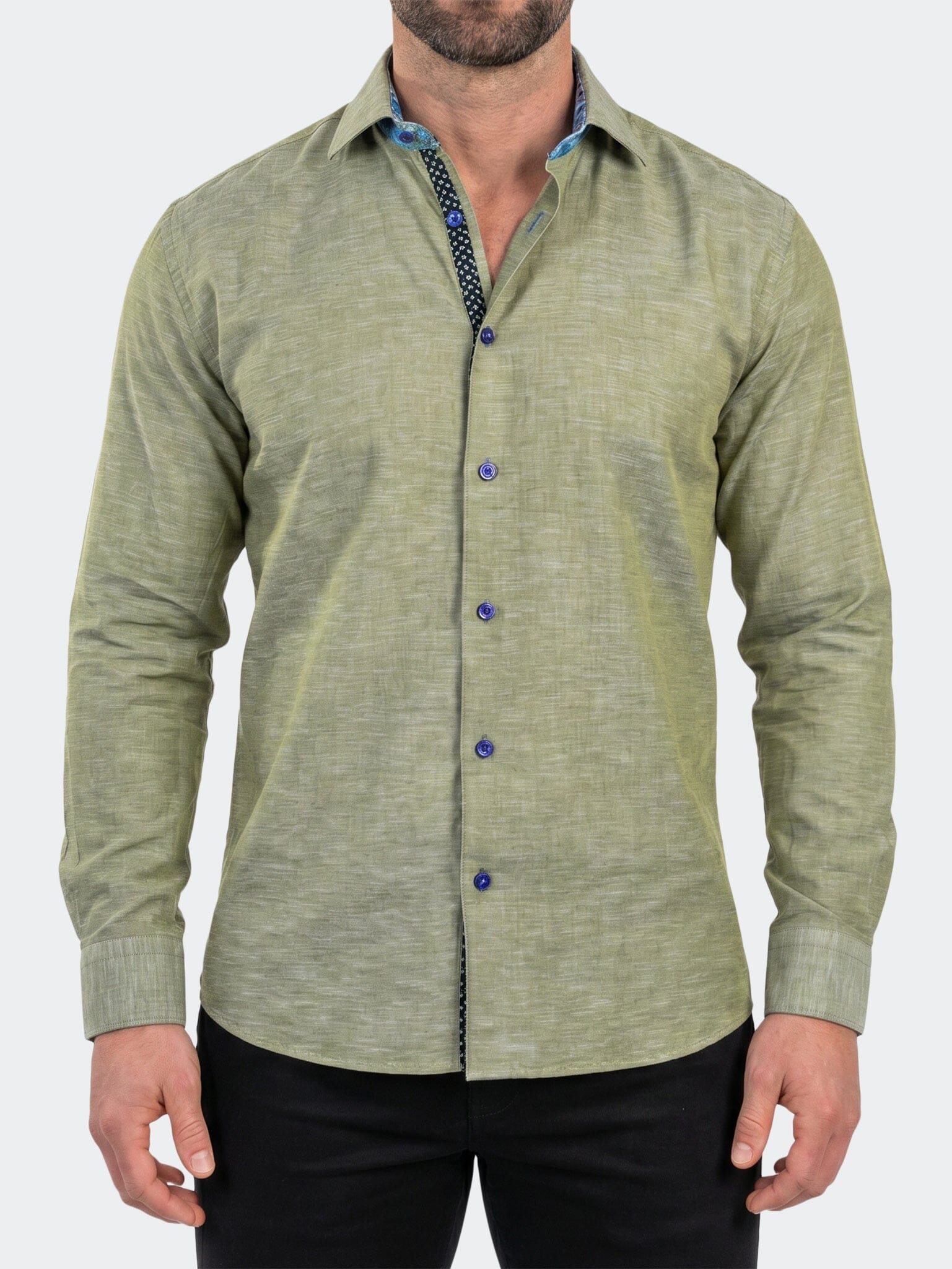 Fibonacci Dress Shirt LS Woven Unknown0101 Green