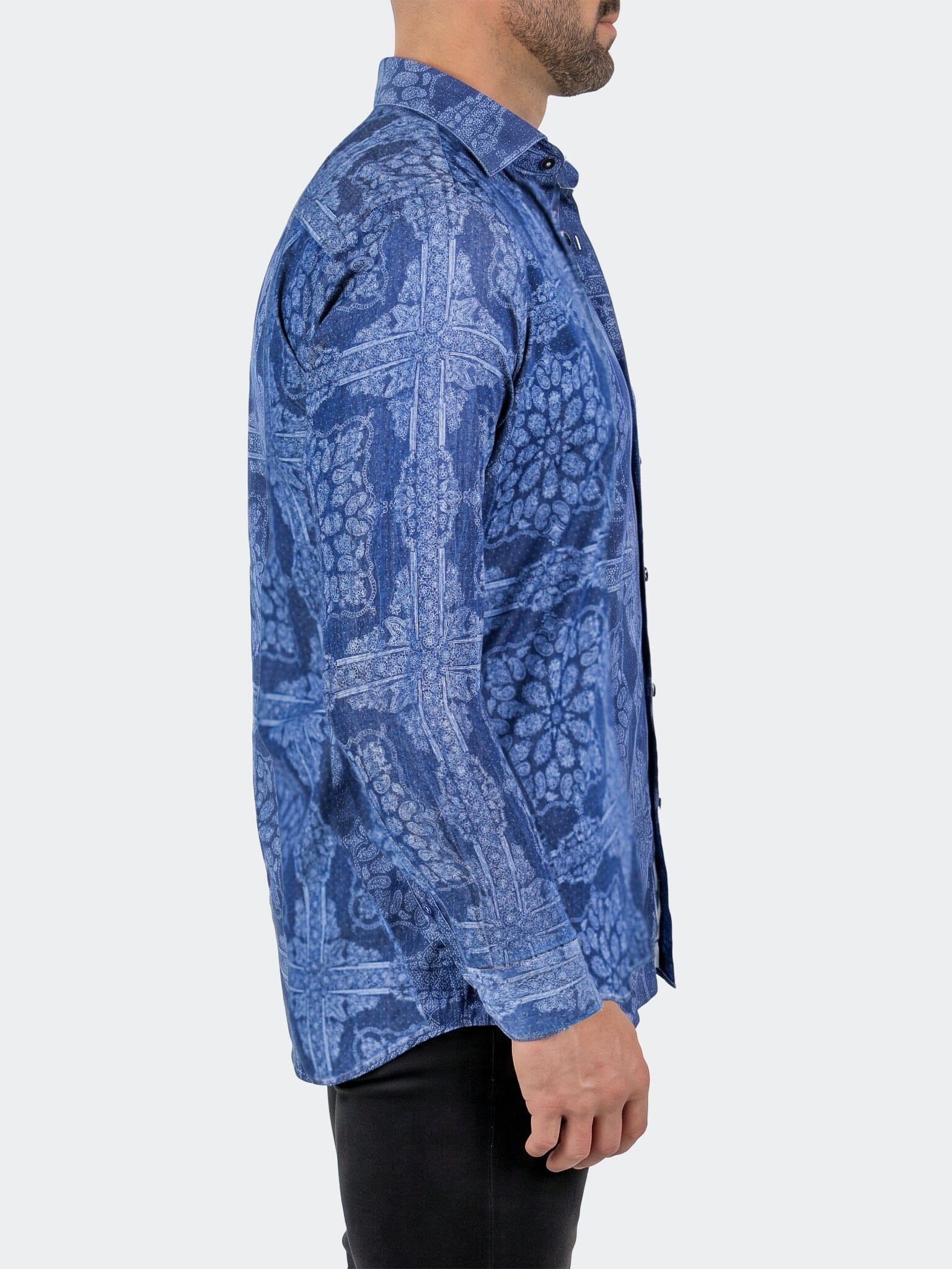 Fibonacci Dress Shirt LS Woven Unknown0207 Blue