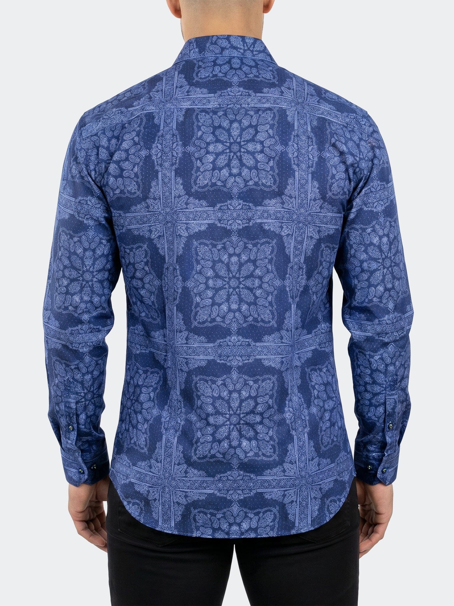 Fibonacci Dress Shirt LS Woven Unknown0207 Blue