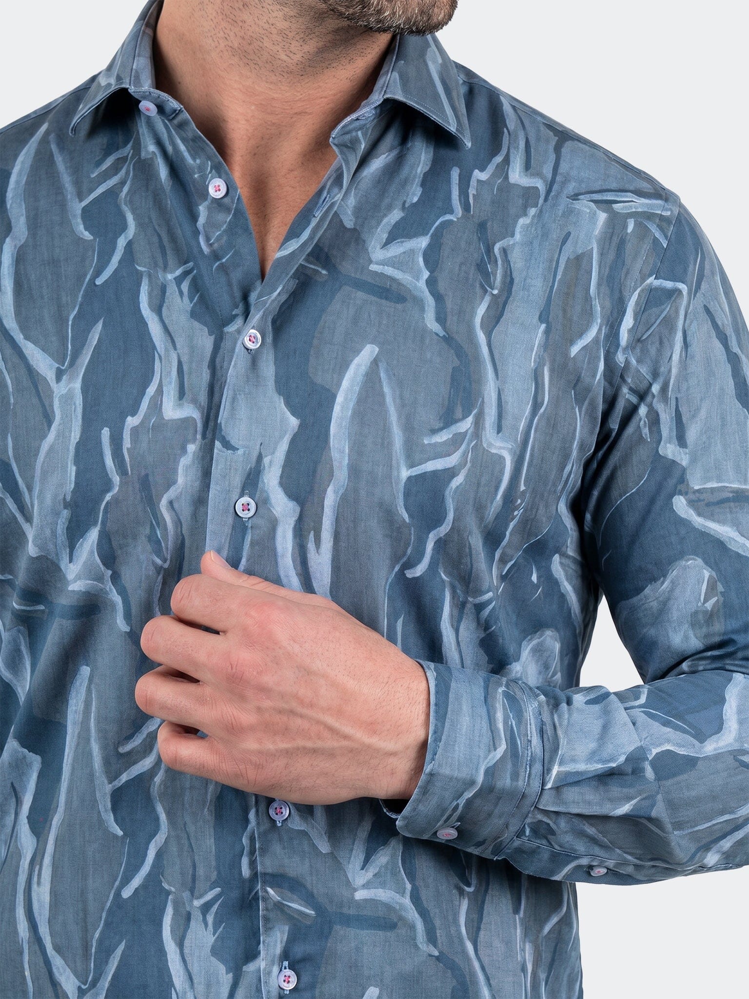Fibonacci Dress Shirt LS Woven Unknown0208 Grey