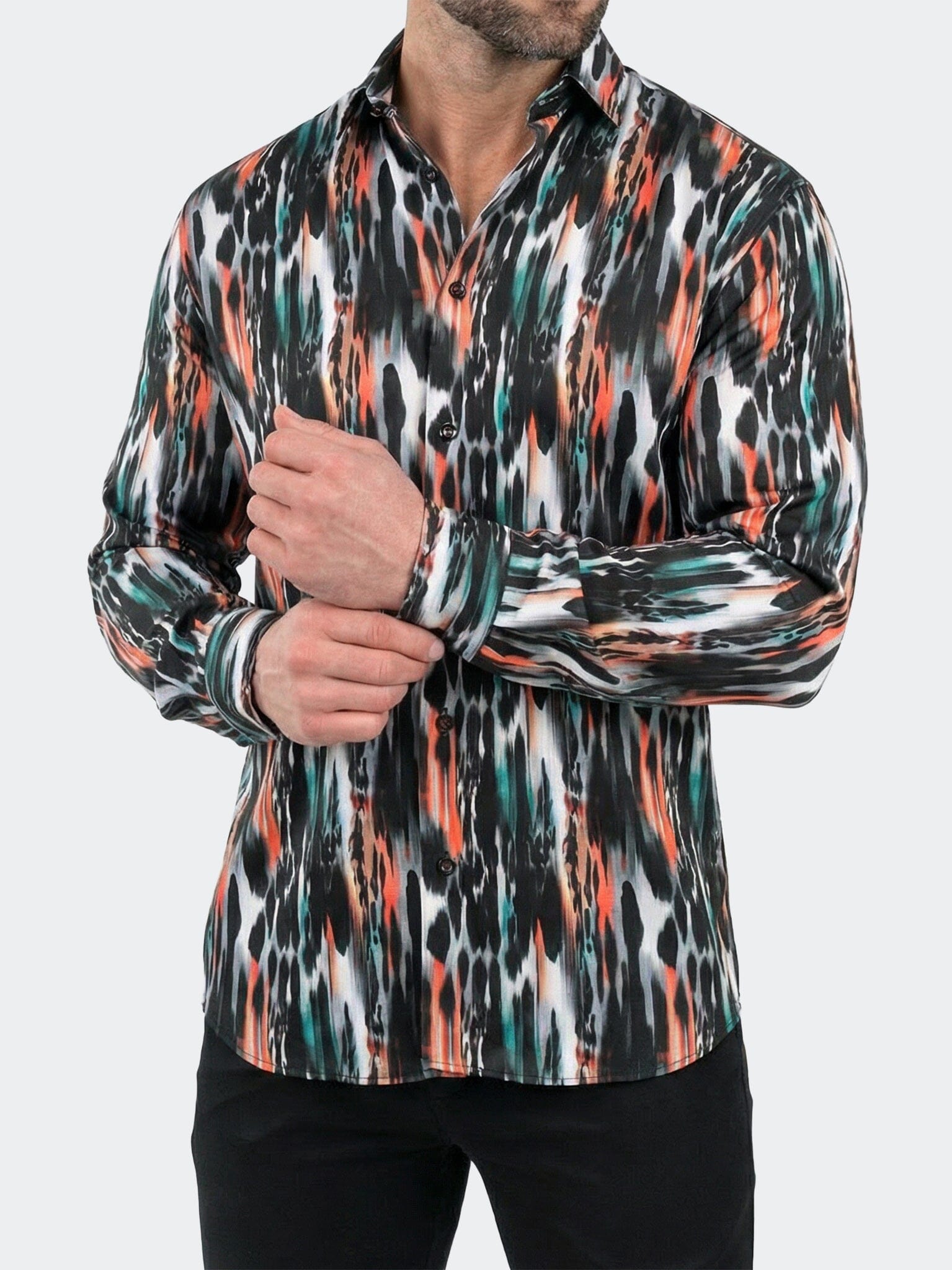 Fibonacci Dress Shirt LS Woven Unknown0215 Black