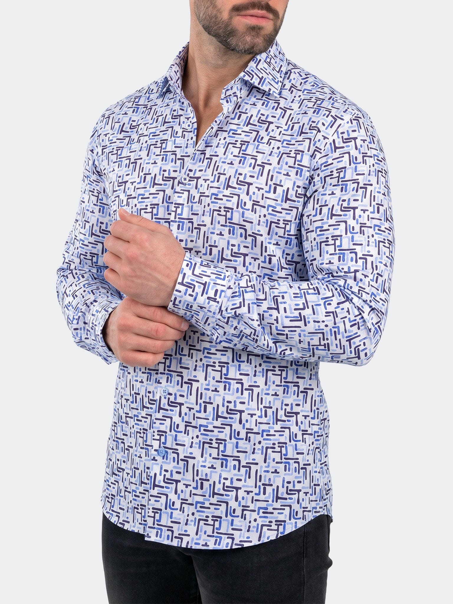 Fibonacci Dress Shirt LS Woven Unknown0220 White