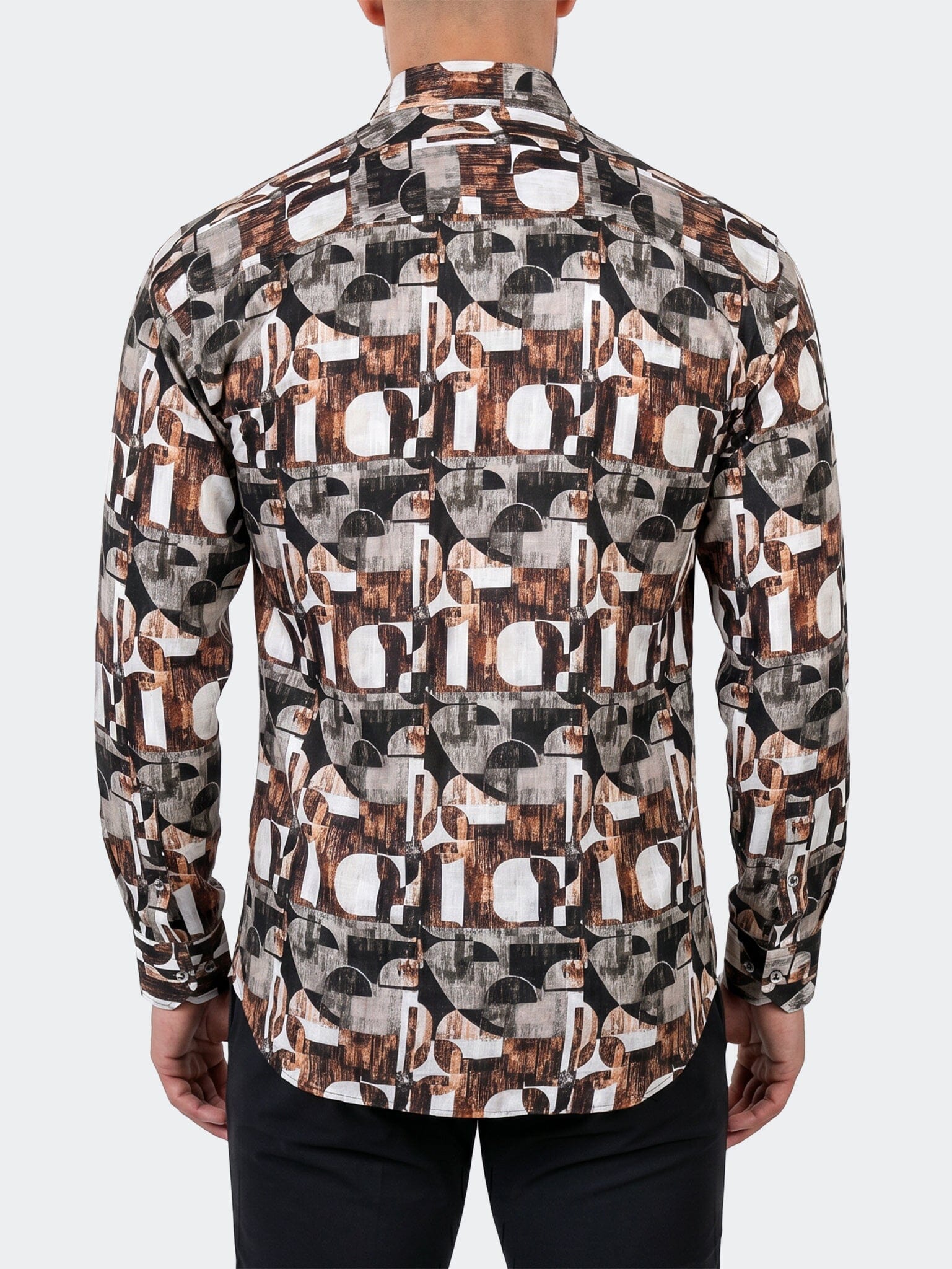 Fibonacci Dress Shirt LS Woven Unknown0227 Brown