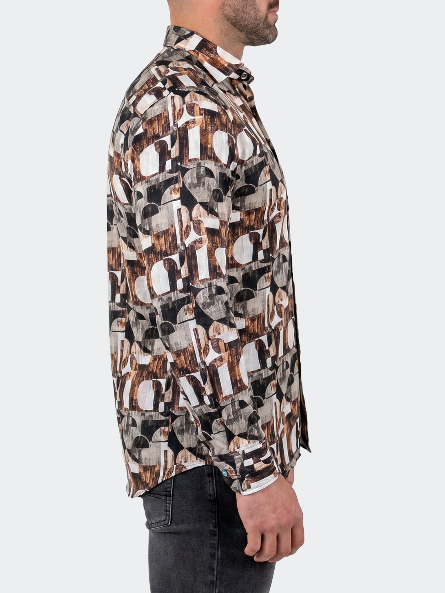 Fibonacci Dress Shirt LS Woven Unknown0227 Brown
