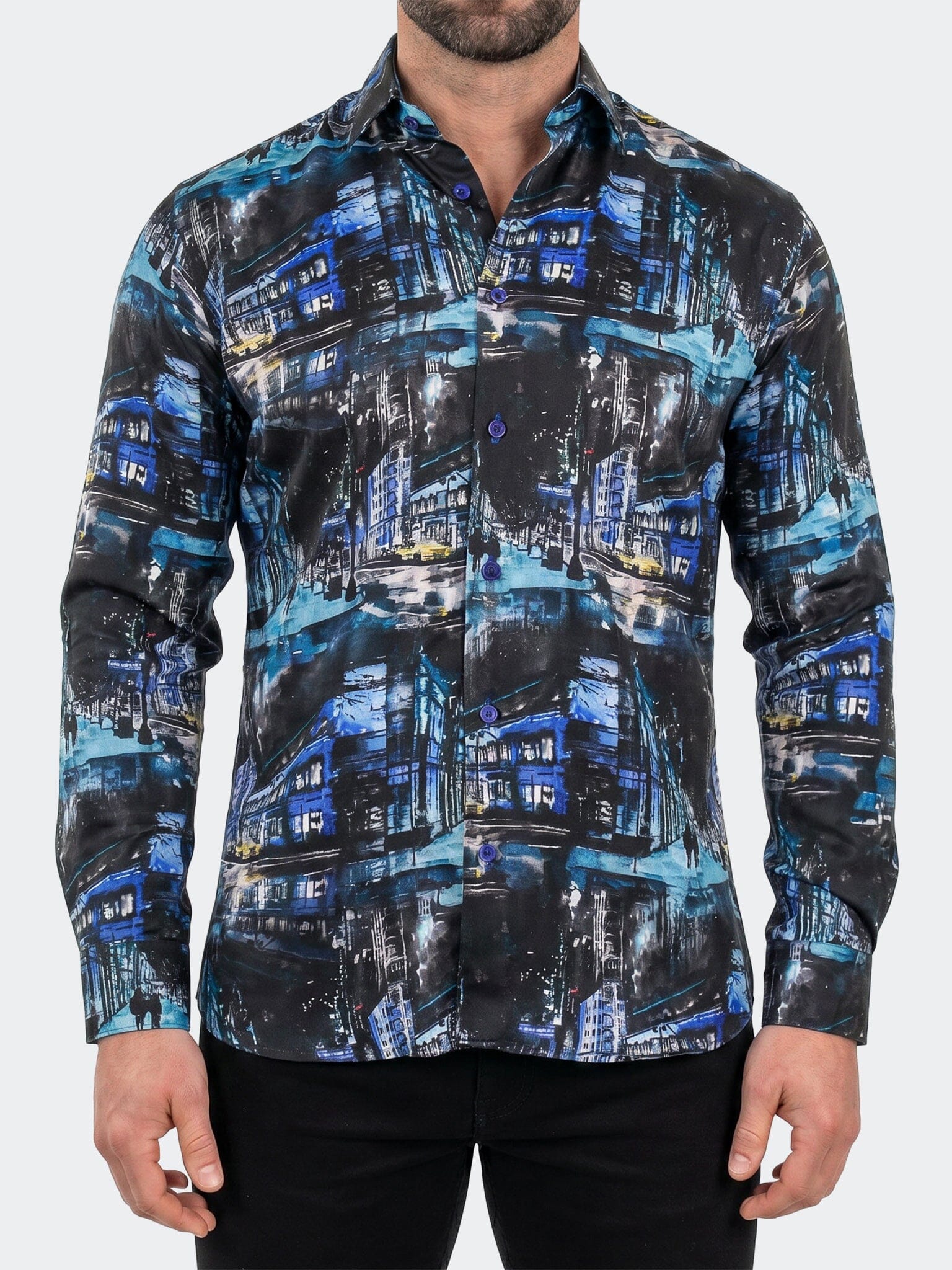 Fibonacci Dress Shirt LS Woven Unknown0230 Black