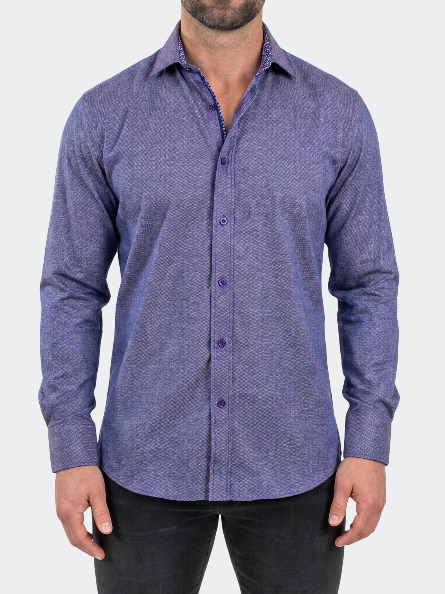 Einstein Dress Shirt LS Stretch Unknown3004 Blue
