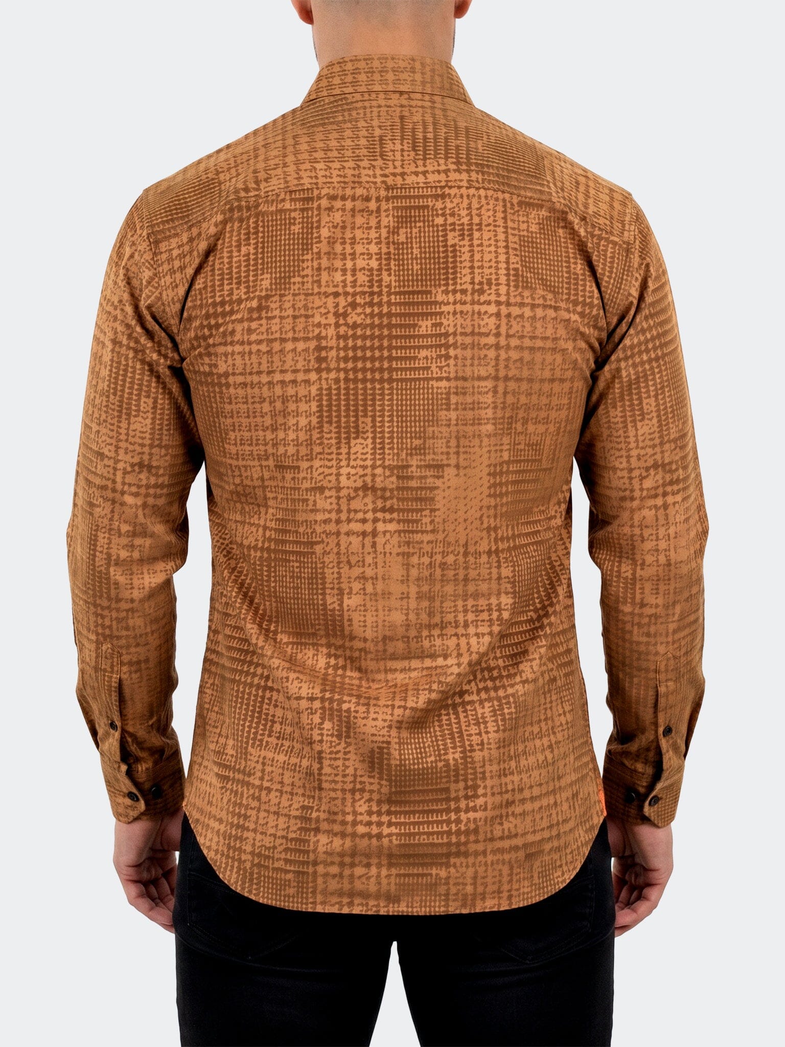 Fibonacci Dress Shirt LS Stretch Unknown3011 Brown