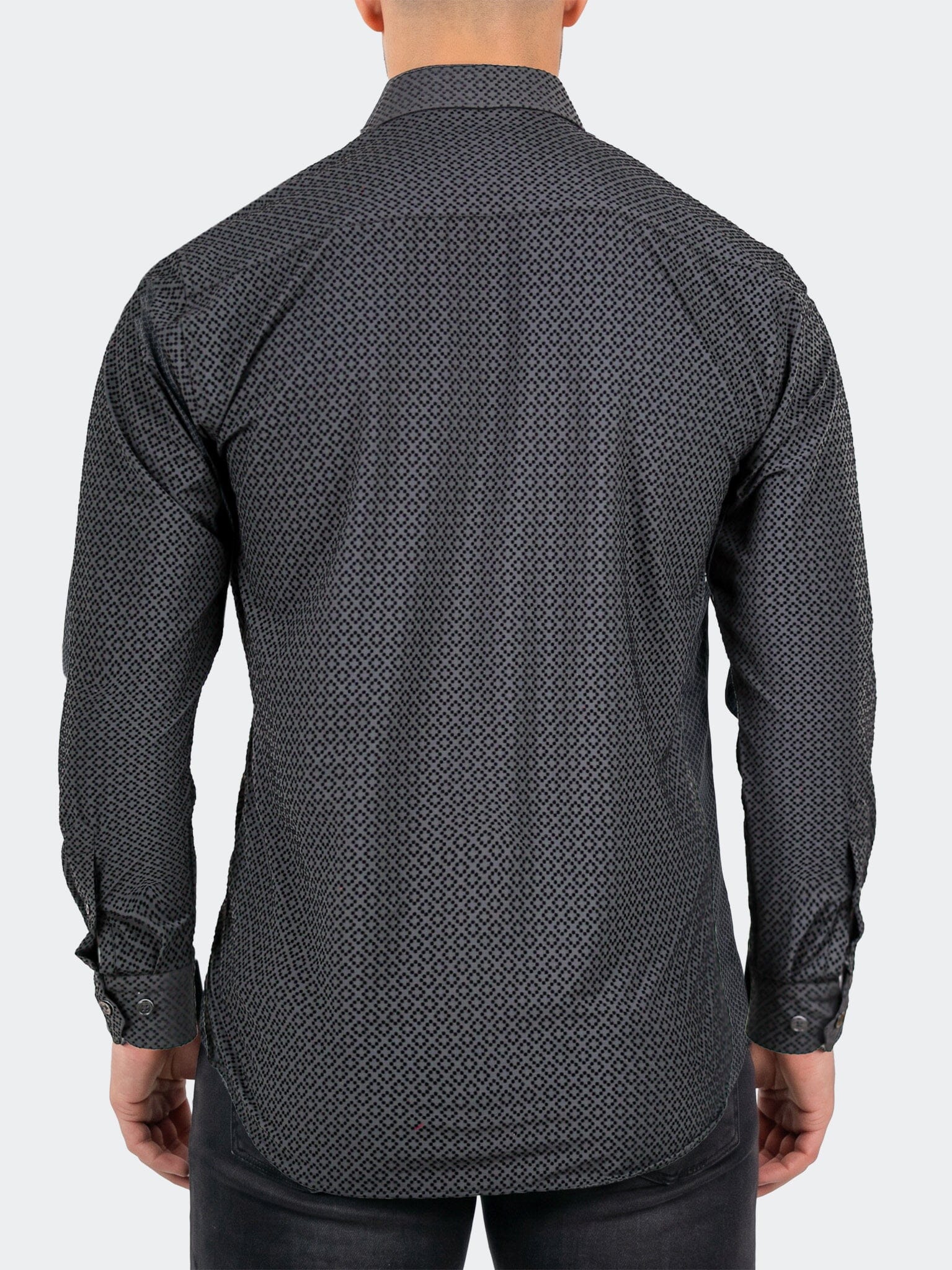 Fibonacci Dress Shirt LS Stretch Unknown3012 Black