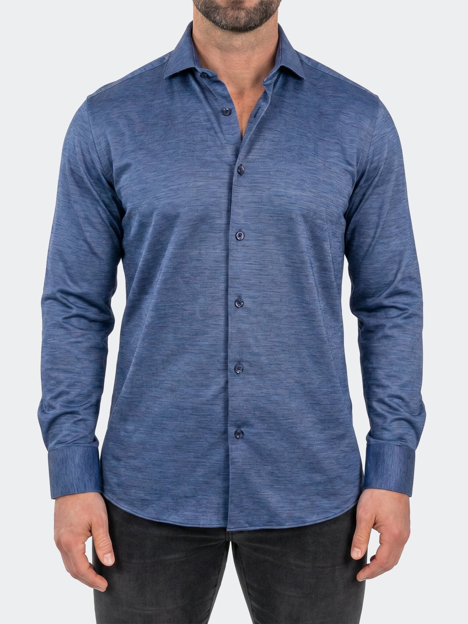 Einstein Dress Shirt LS Stretch Unknown3017 Blue