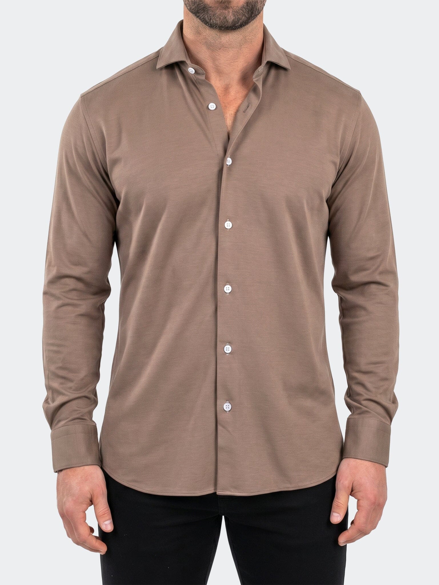 Einstein Dress Shirt LS Stretch Unknown3029 Brown