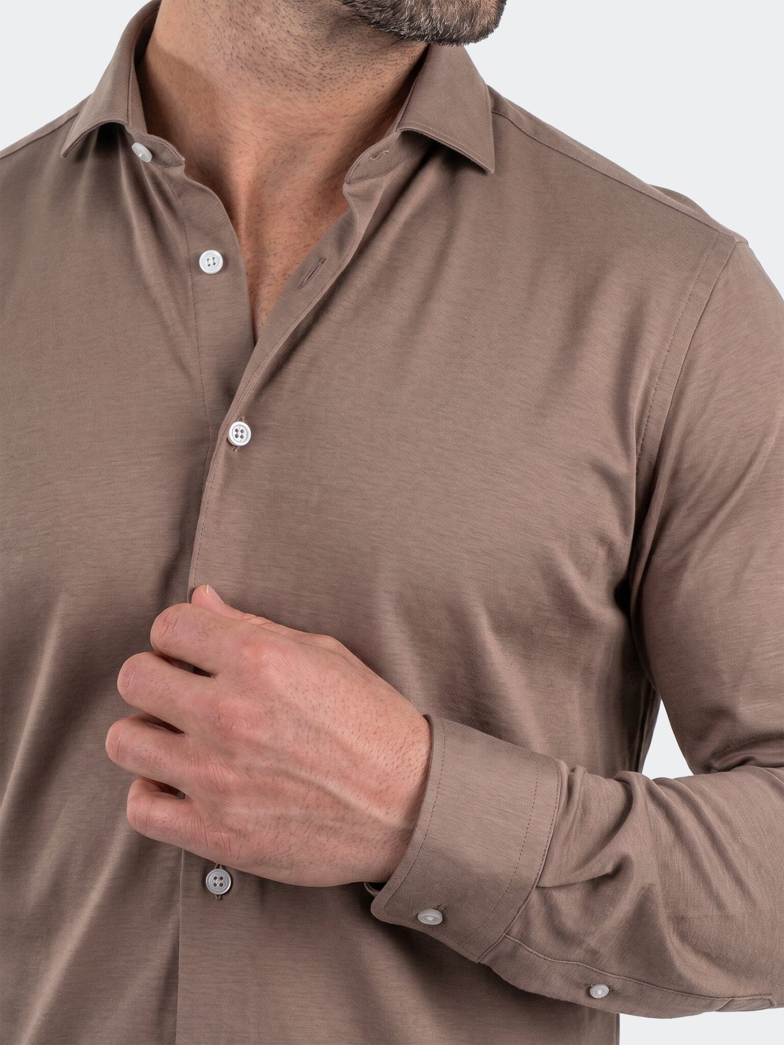 Einstein Dress Shirt LS Stretch Unknown3029 Brown