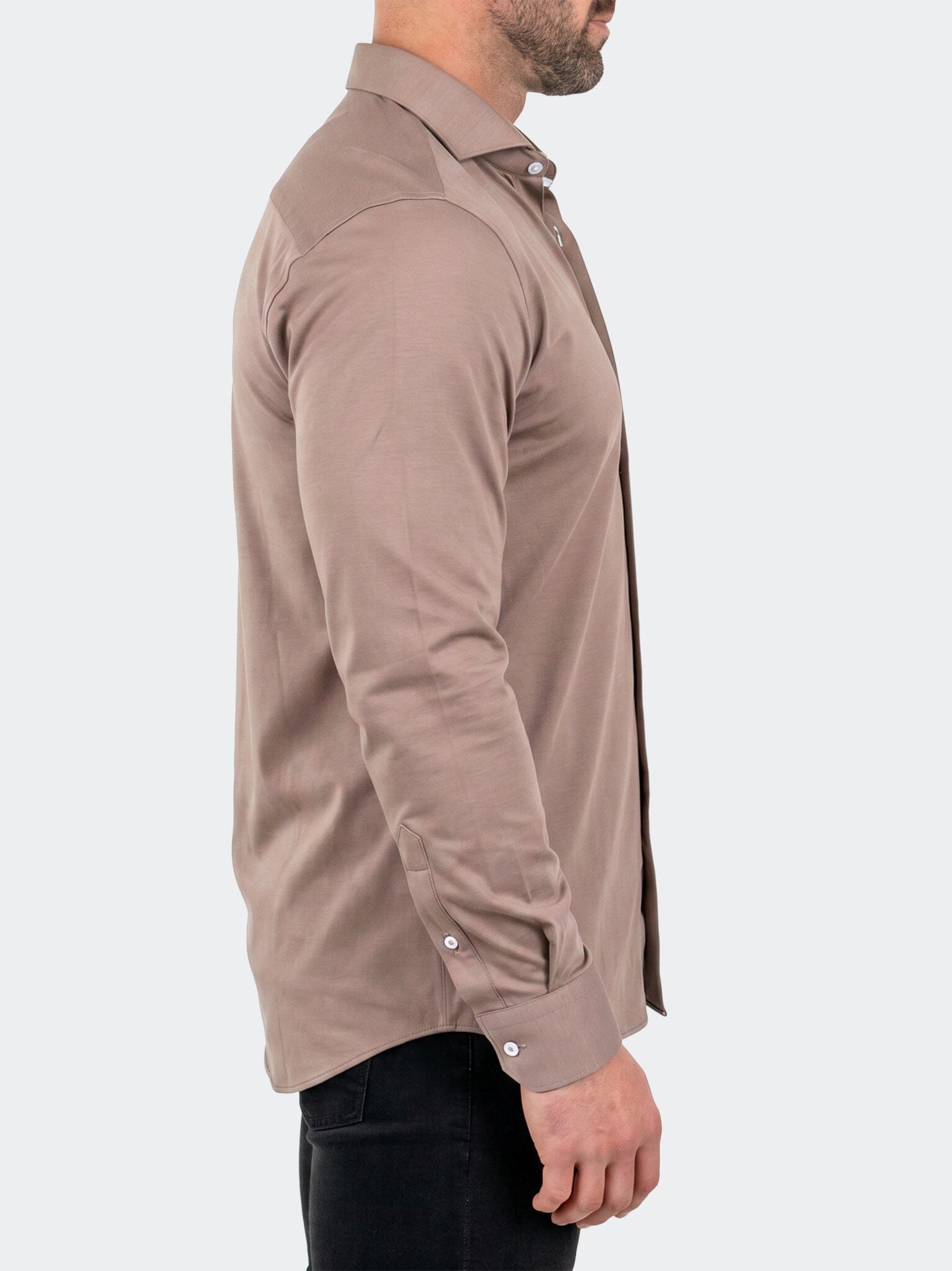 Einstein Dress Shirt LS Stretch Unknown3029 Brown