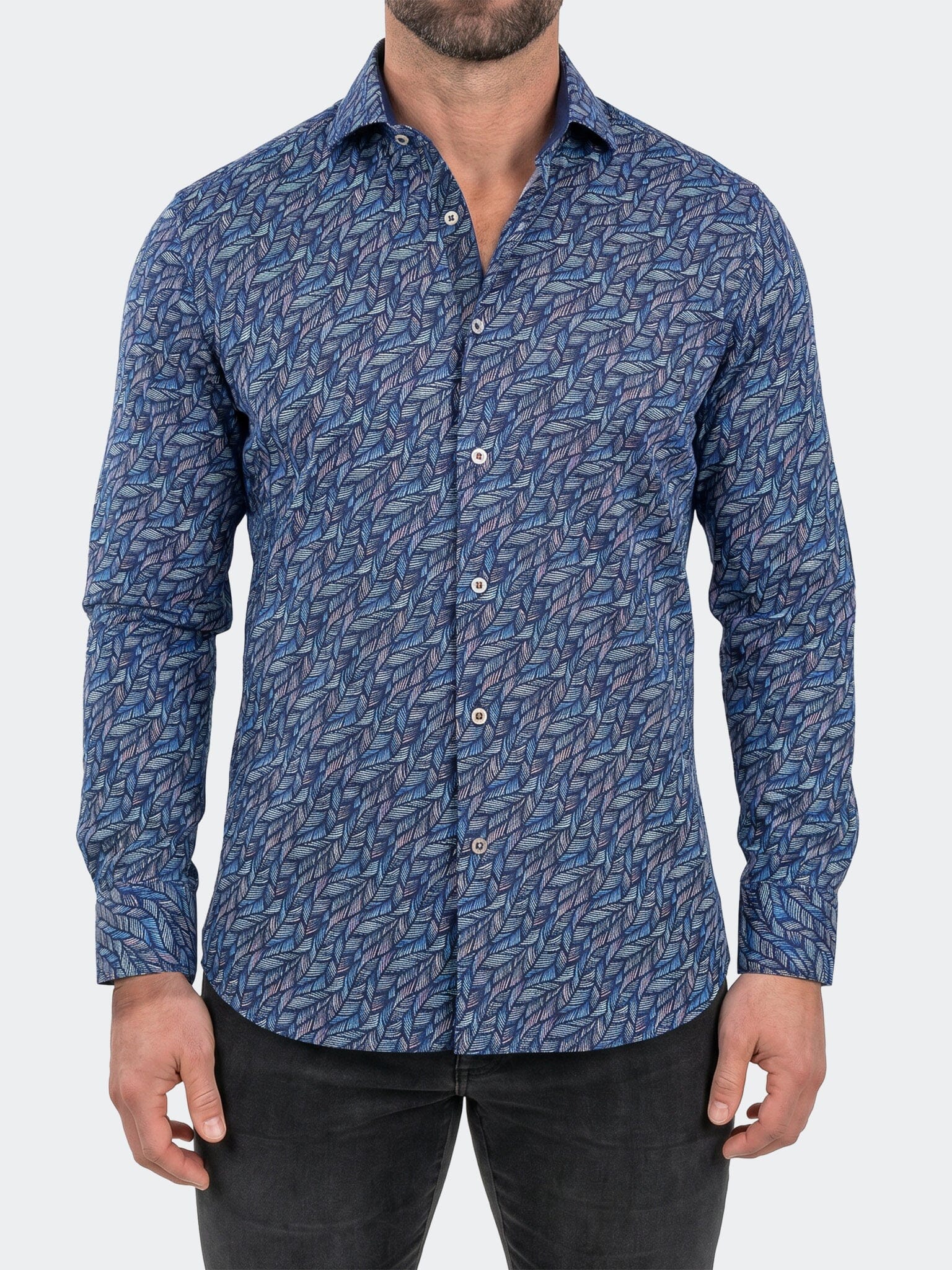 Einstein Dress Shirt LS Stretch Unknown3039 Blue
