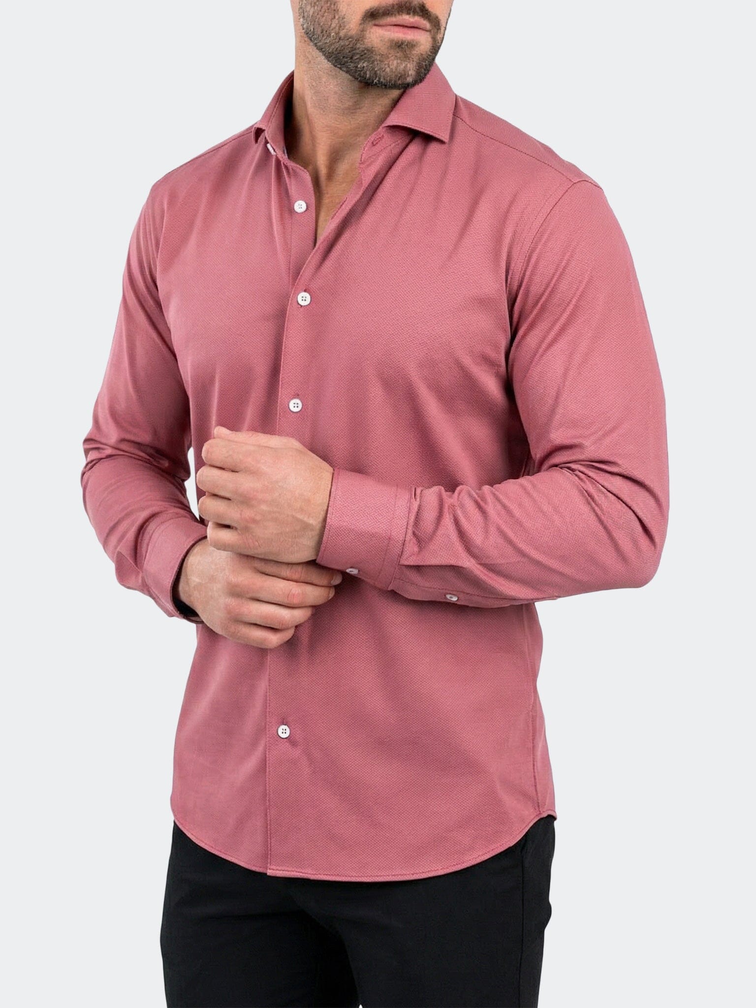 Einstein Dress Shirt LS Stretch Unknown3046 Pink