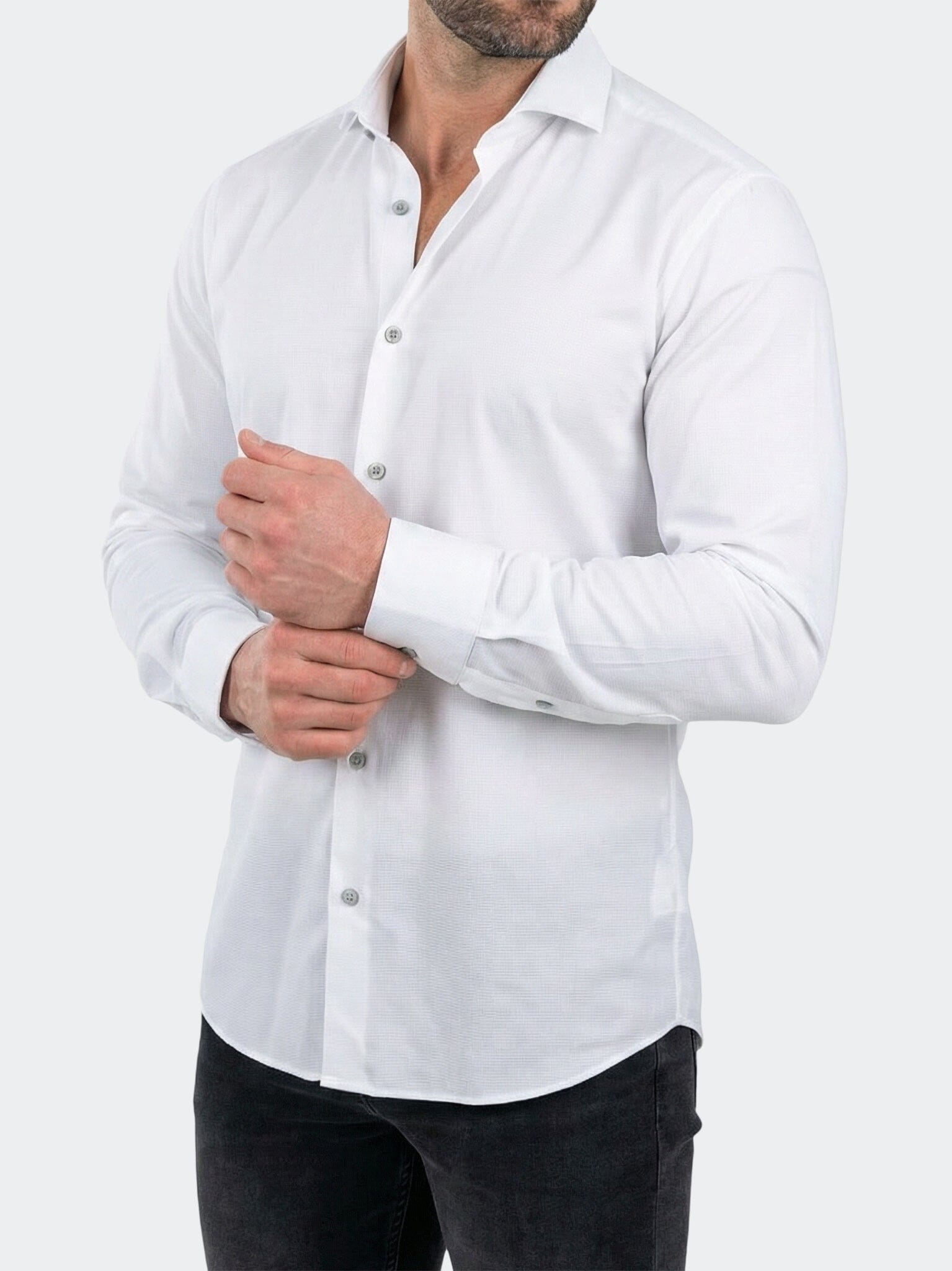 Einstein Dress Shirt LS Stretch Unknown3052 White