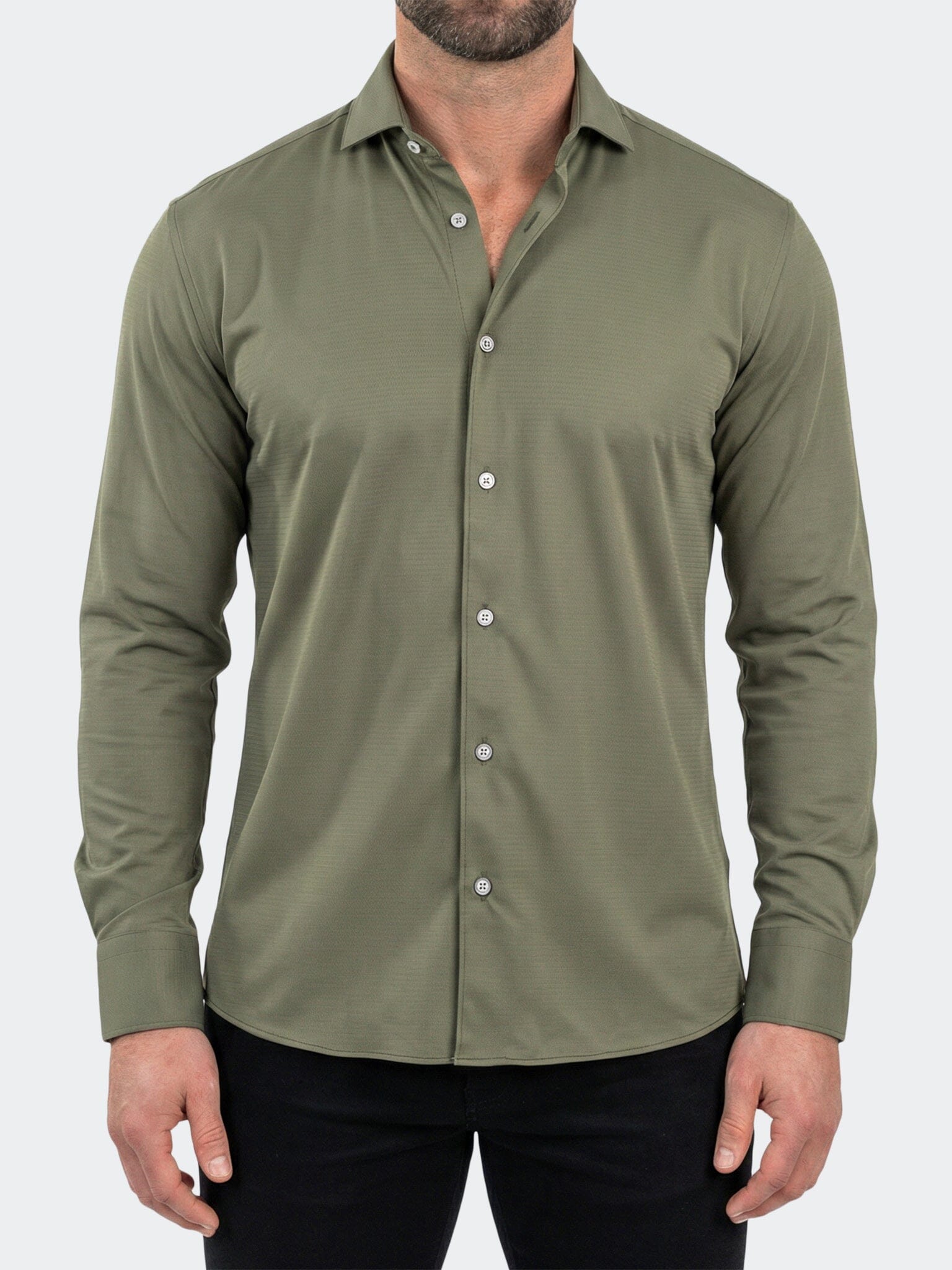 Einstein Dress Shirt LS Stretch Unknown3055 Green