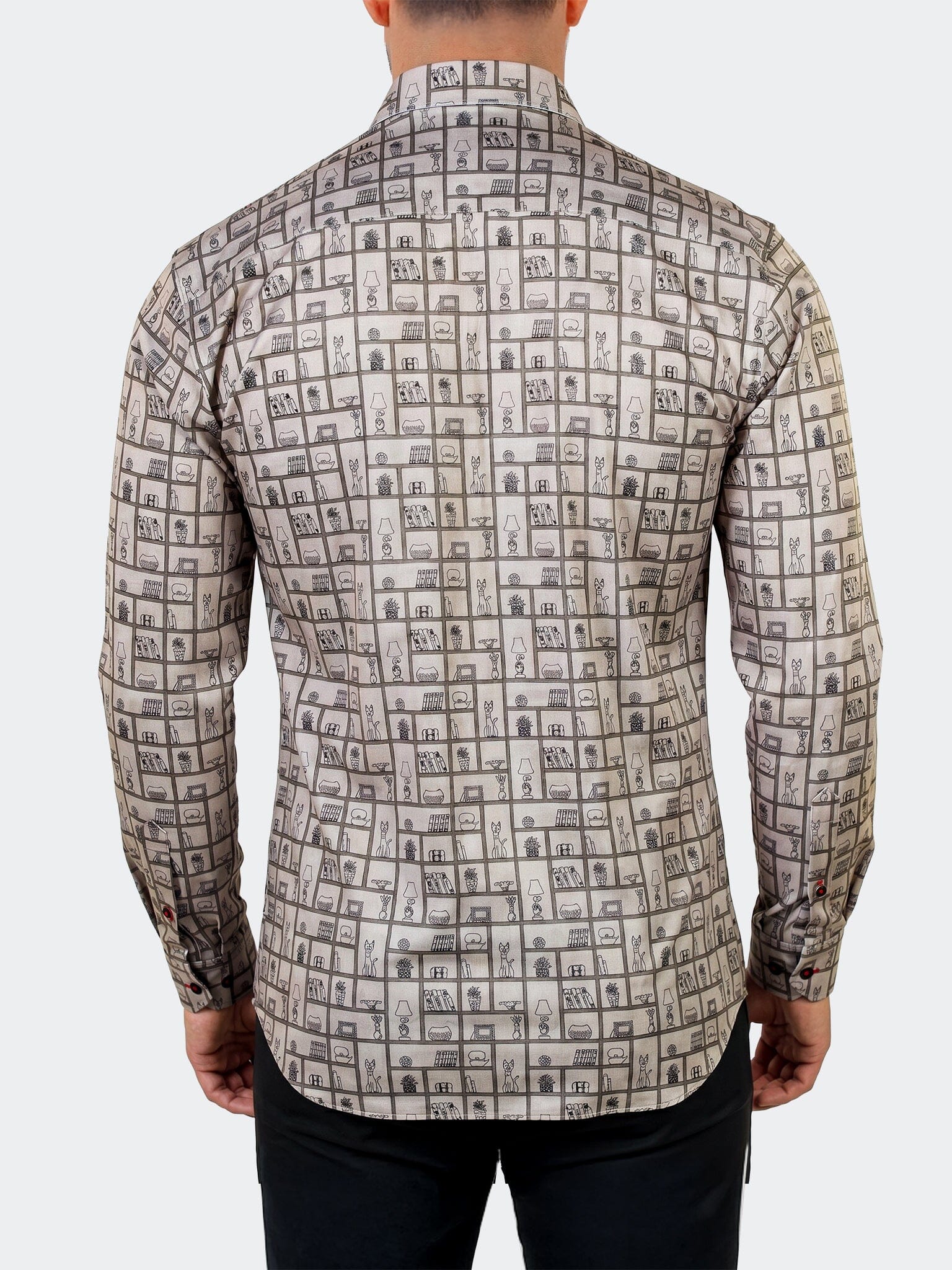 Fibonacci Dress Shirt LS Stretch Unknown3221 Black