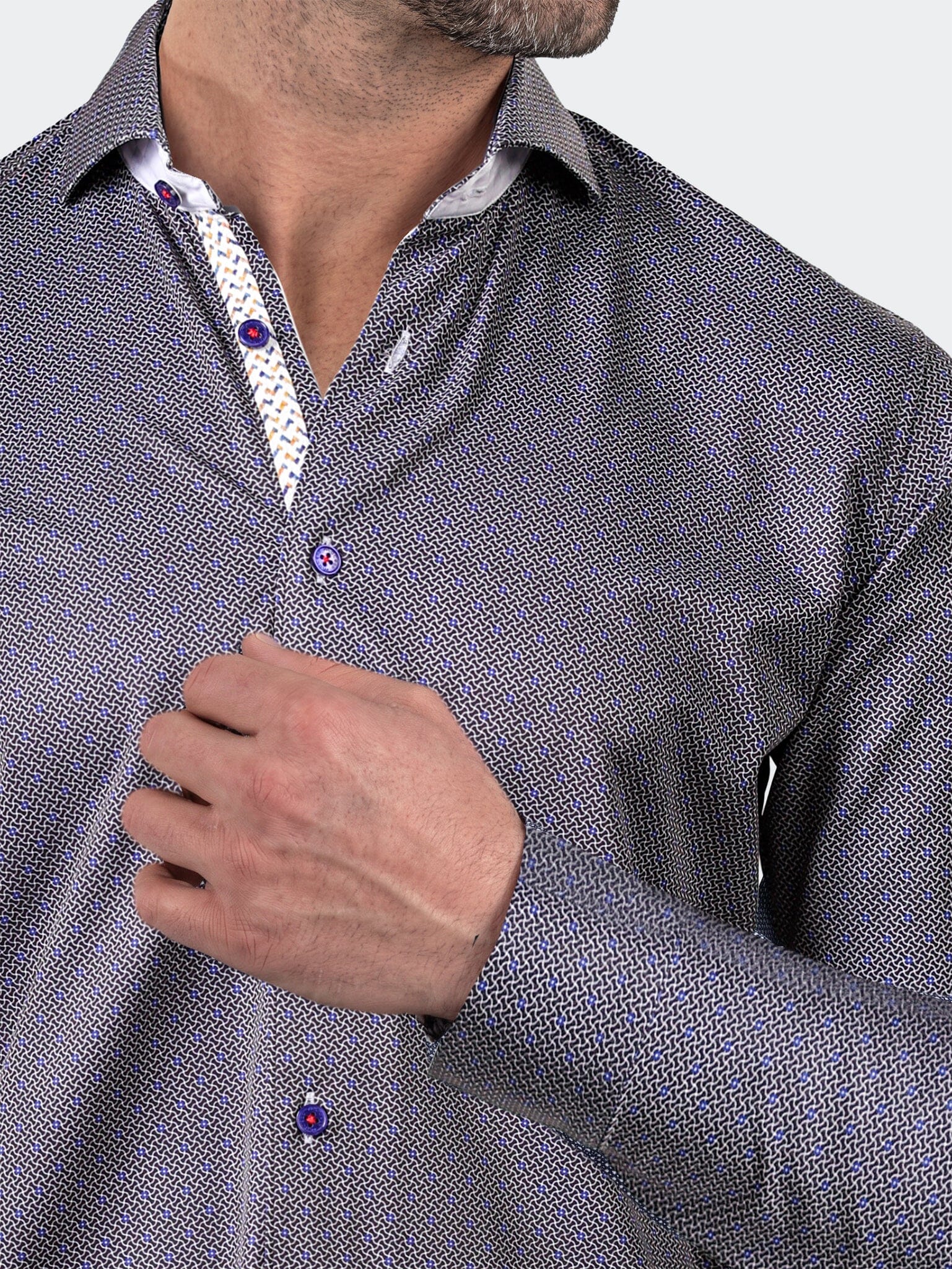 Einstein Dress Shirt LS Stretch Unknown3256 Blue