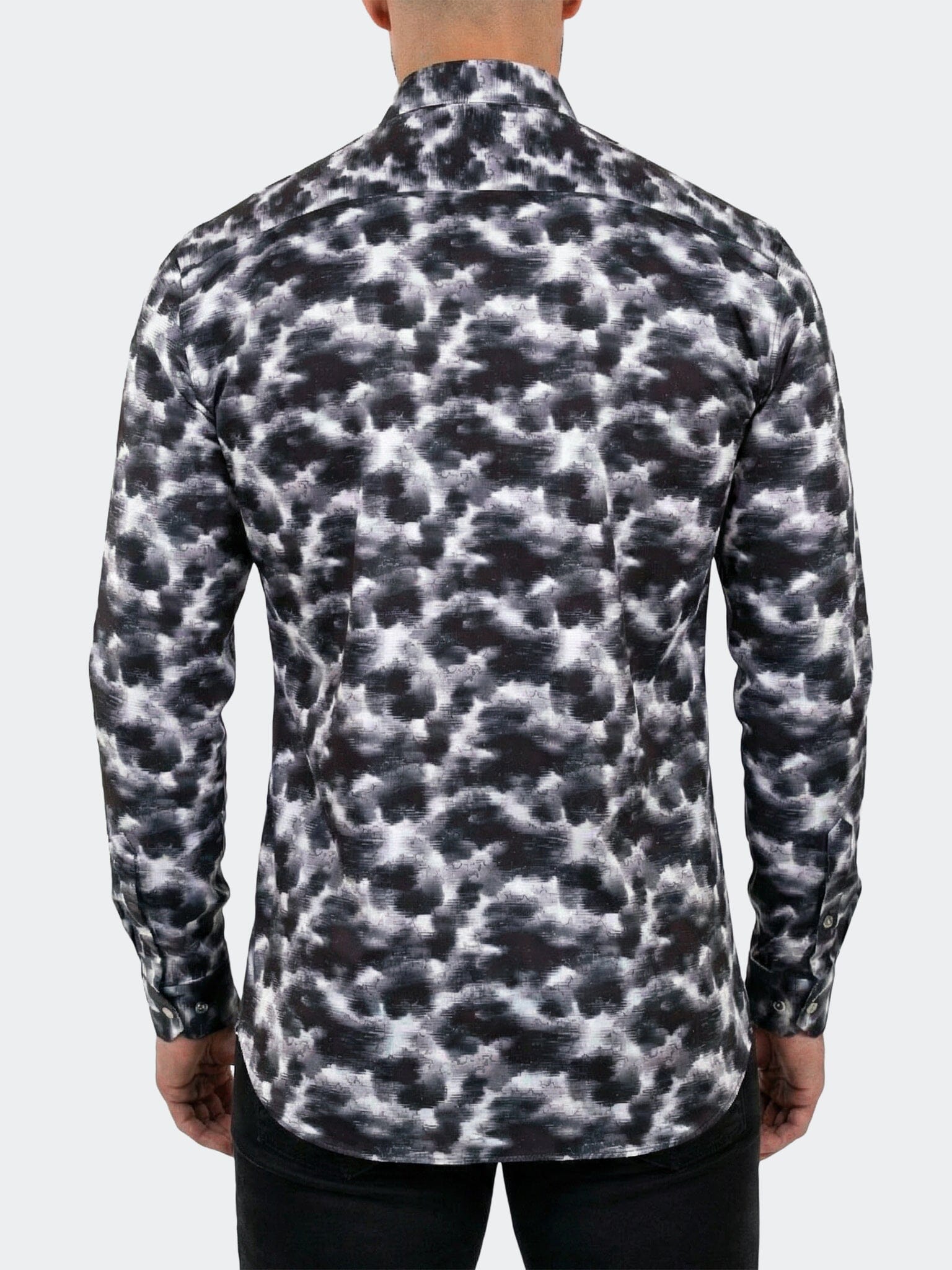 Fibonacci Dress Shirt LS Stretch Unknown3289 Black