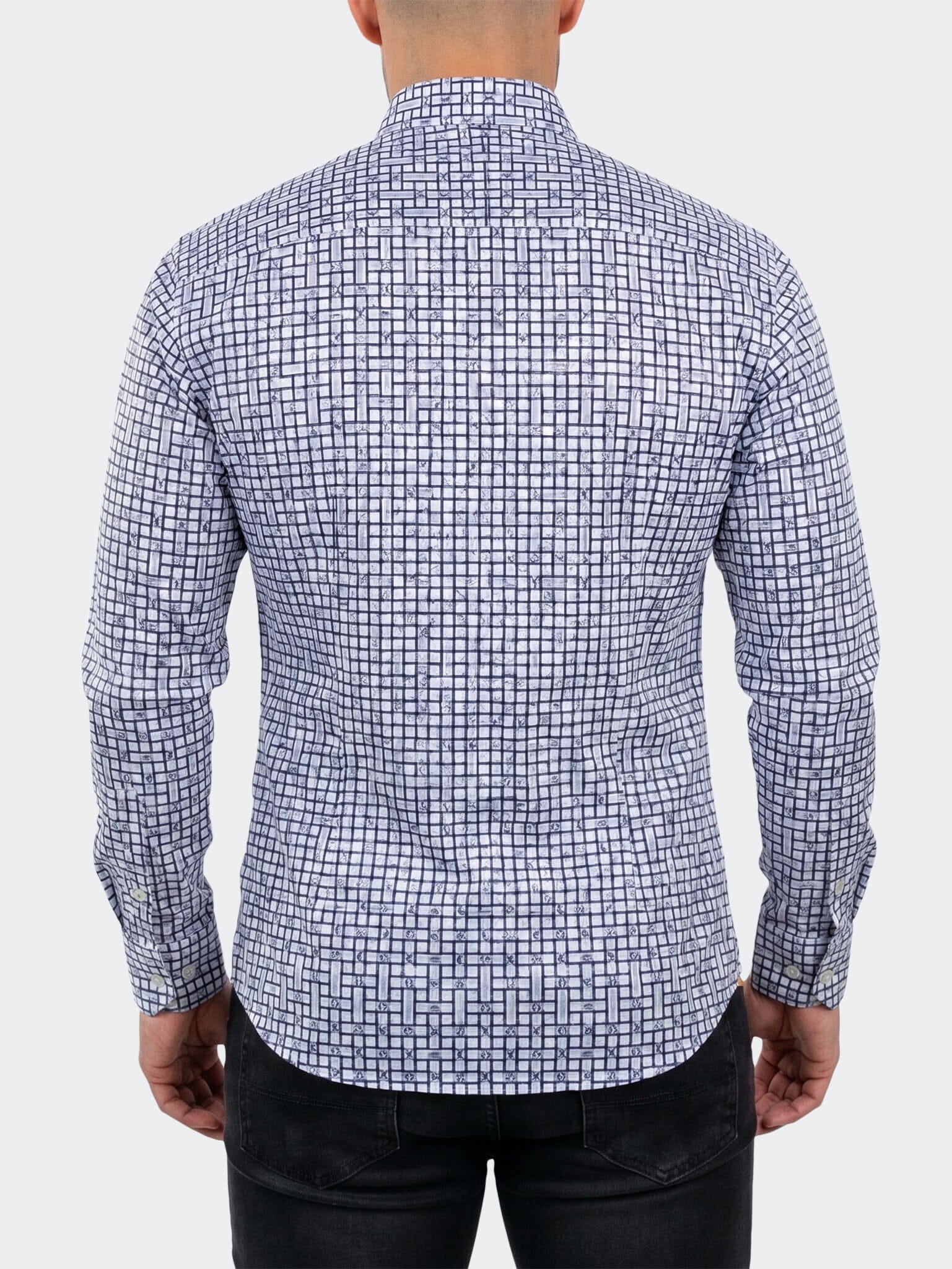 Fibonacci Dress Shirt LS Stretch Unknown3290 Black