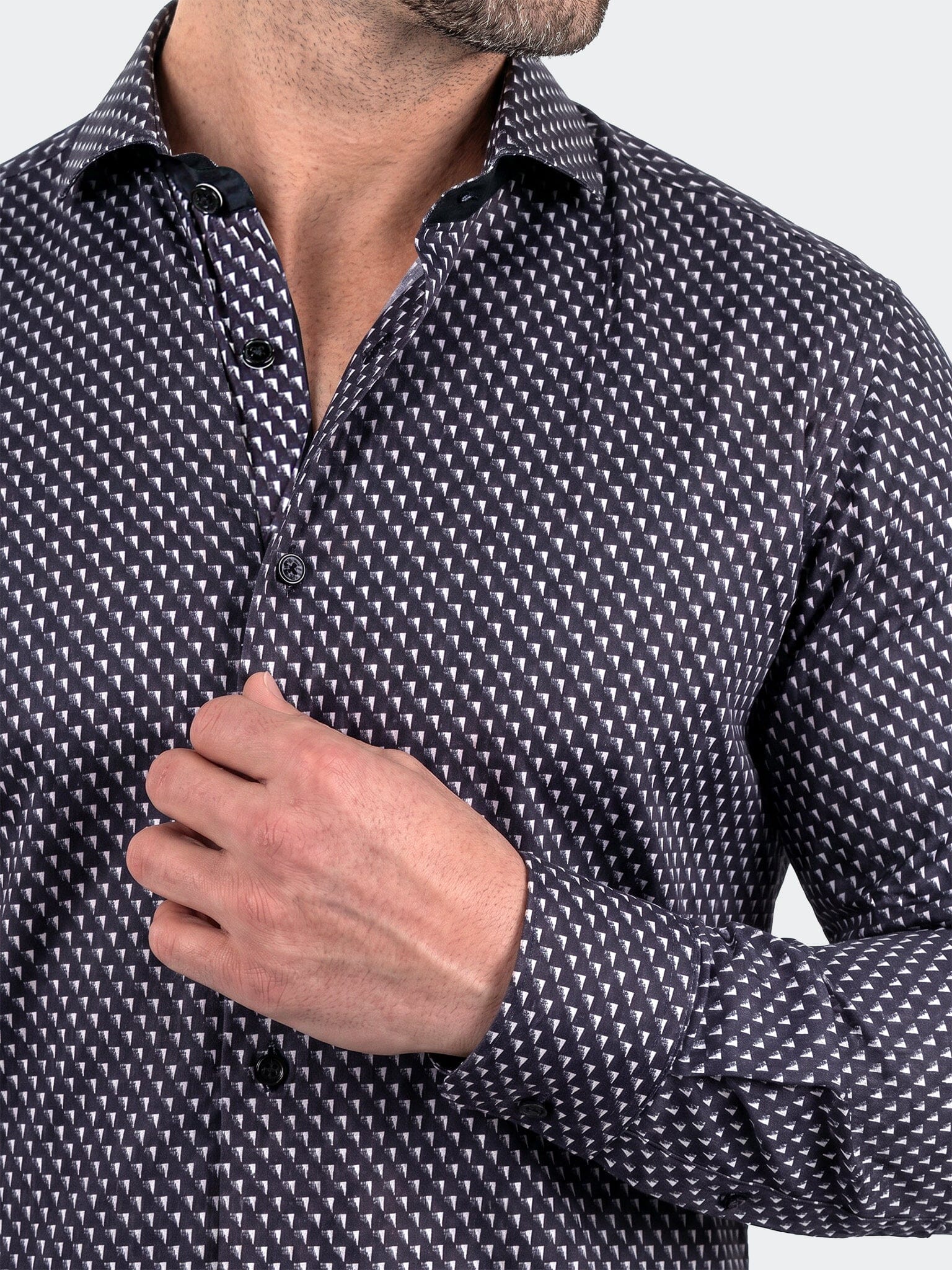 Einstein Dress Shirt LS Stretch Unknown3294 Black