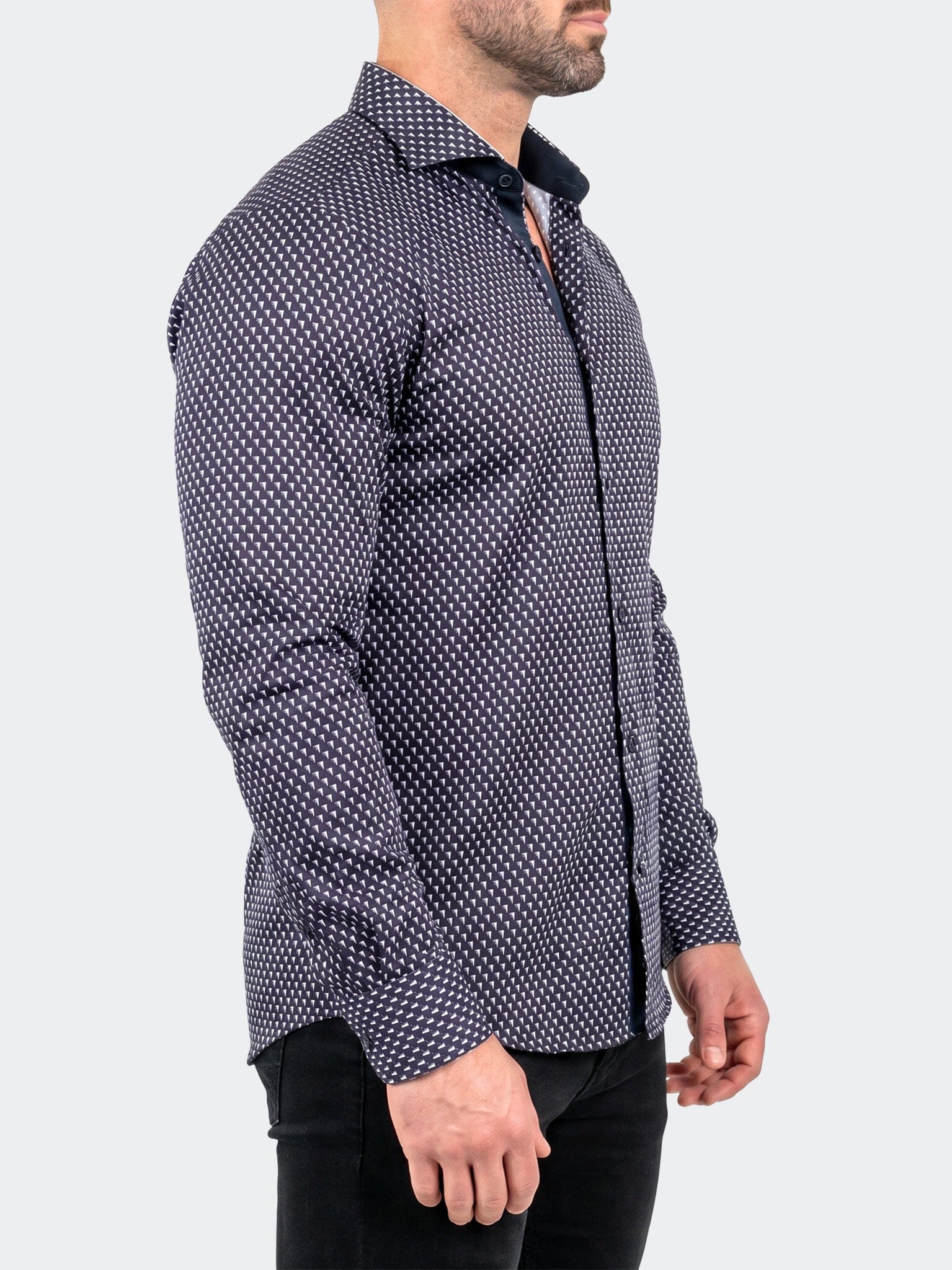Einstein Dress Shirt LS Stretch Unknown3294 Black