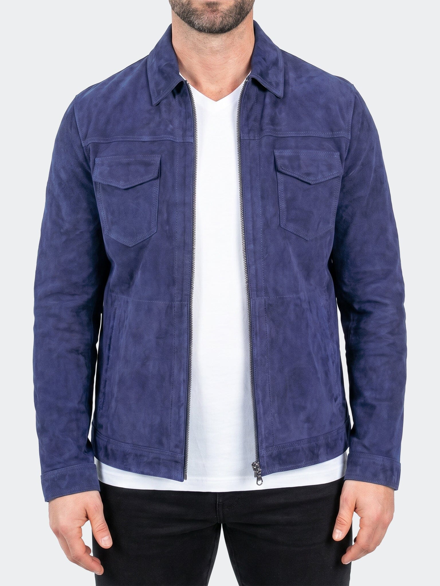 Jacket Leather UnknownFourtyThree Blue