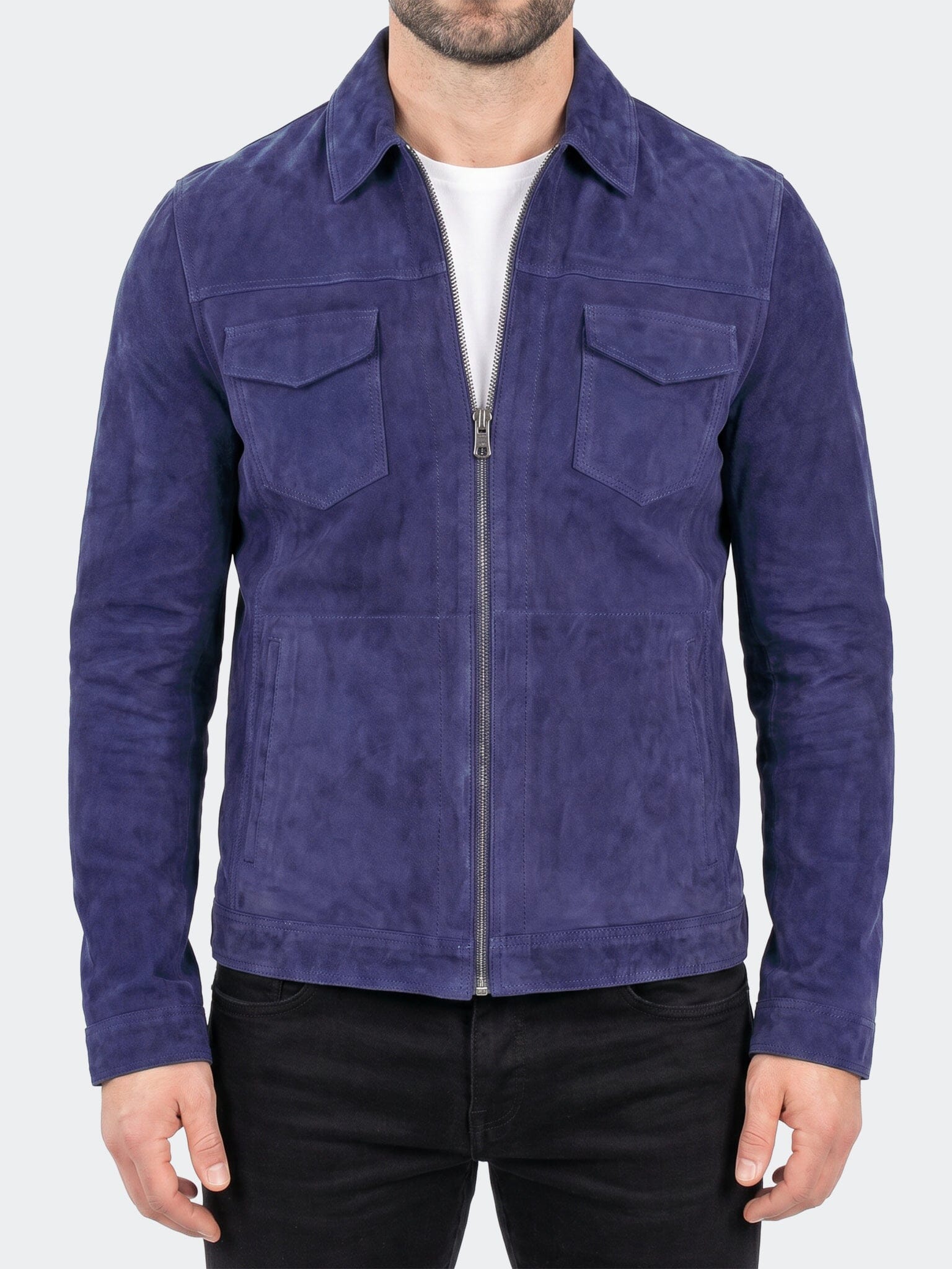 Jacket Leather UnknownFourtyThree Blue