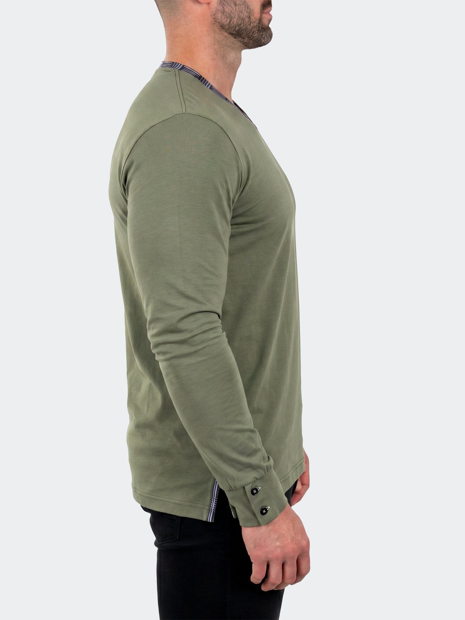Edison V-Neck LS Long Sleeve Unknown004 Green