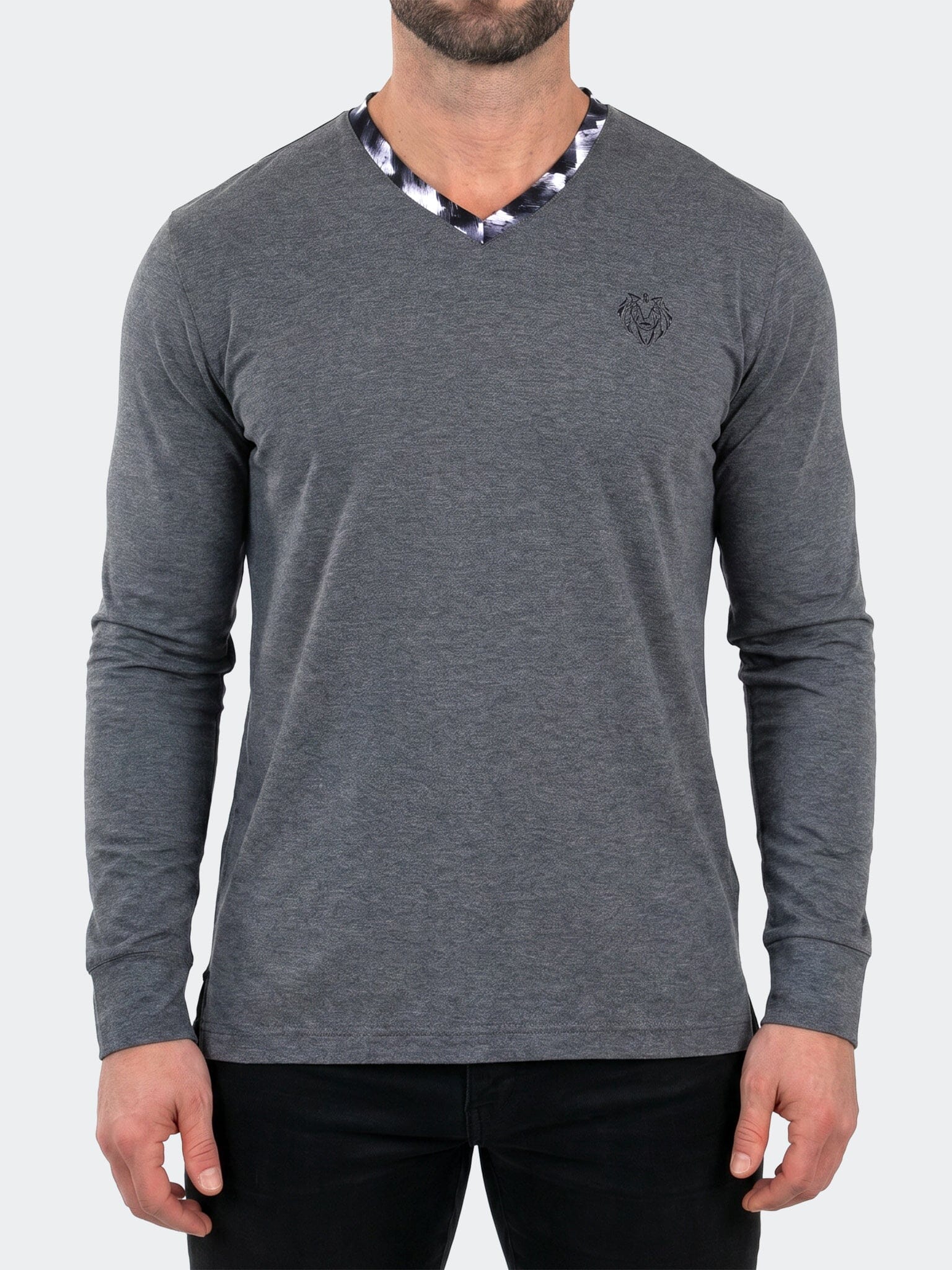Edison V-Neck LS Long Sleeve Unknown007 Grey