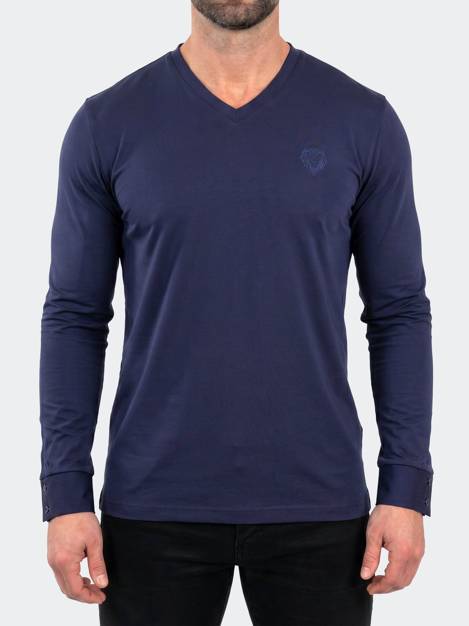 V-Neck SS Short Sleeve Unknown 0009 Blue