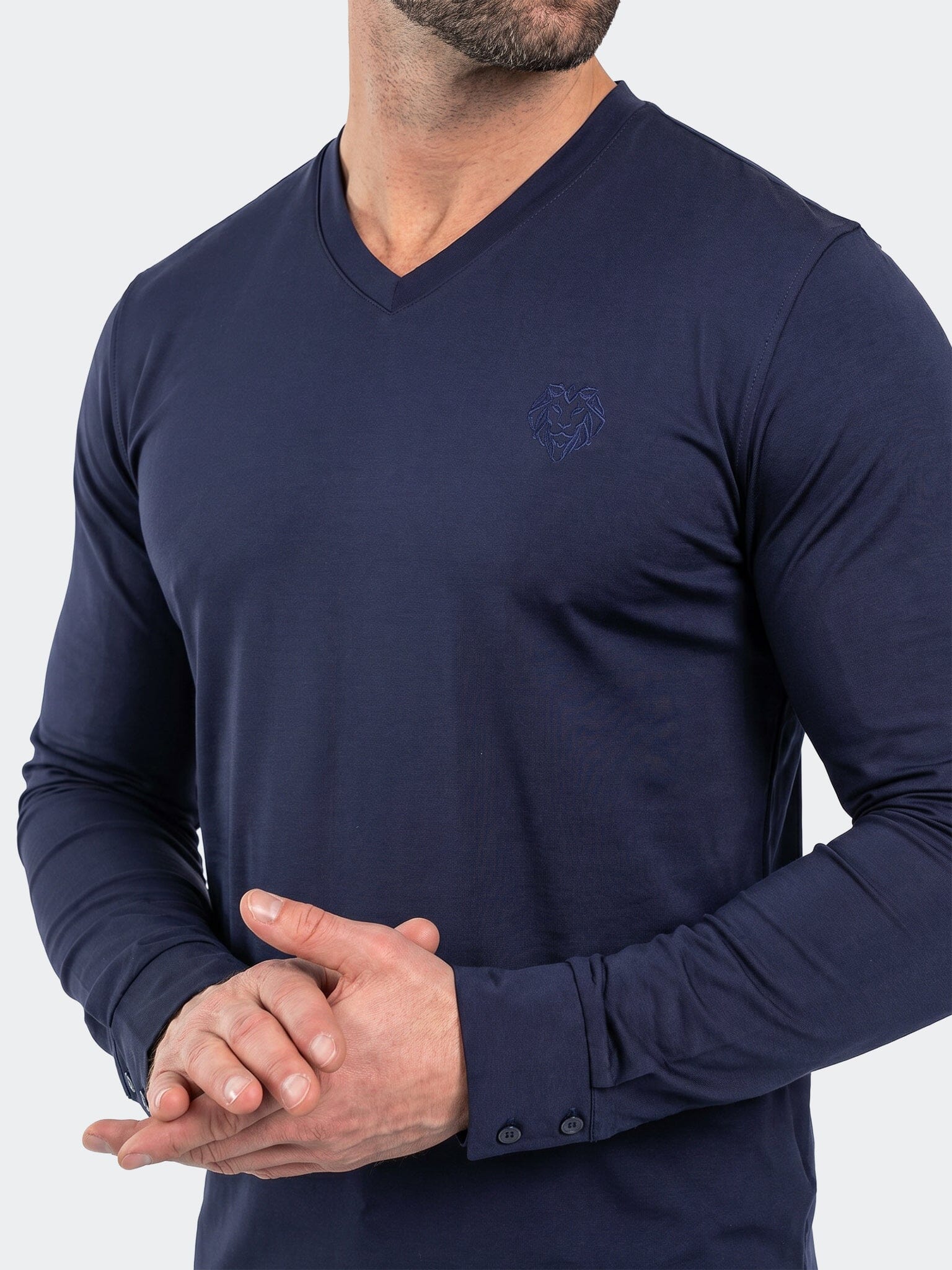 V-Neck SS Short Sleeve Unknown 0009 Blue