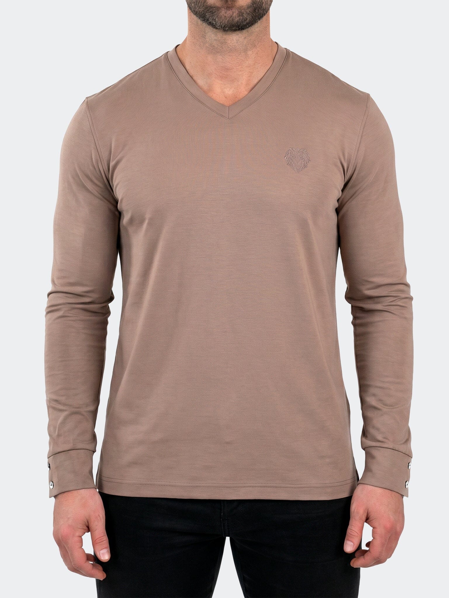 V-Neck SS Short Sleeve Unknown 0012 Brown