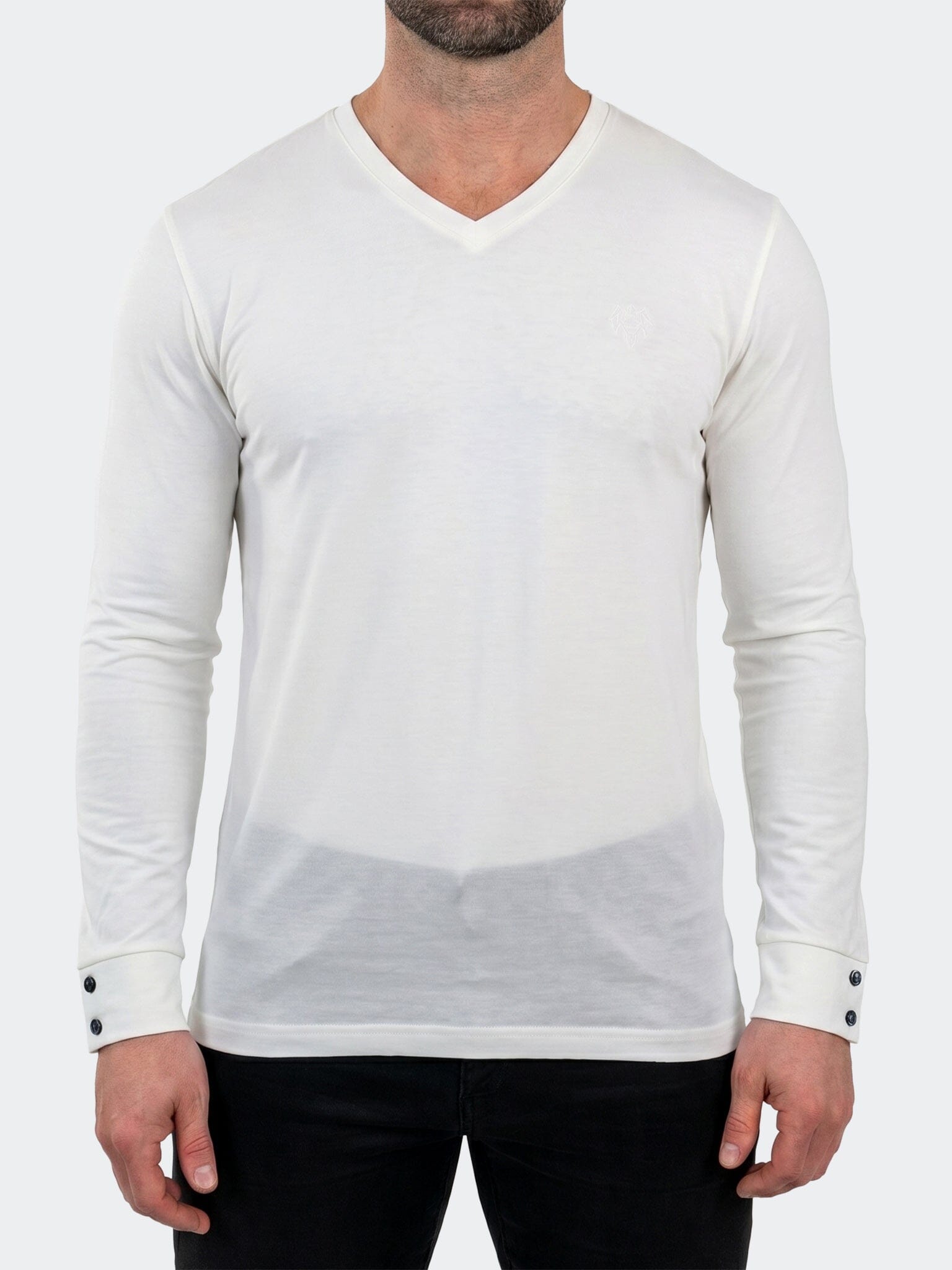 V-Neck SS Short Sleeve Unknown 0015 White