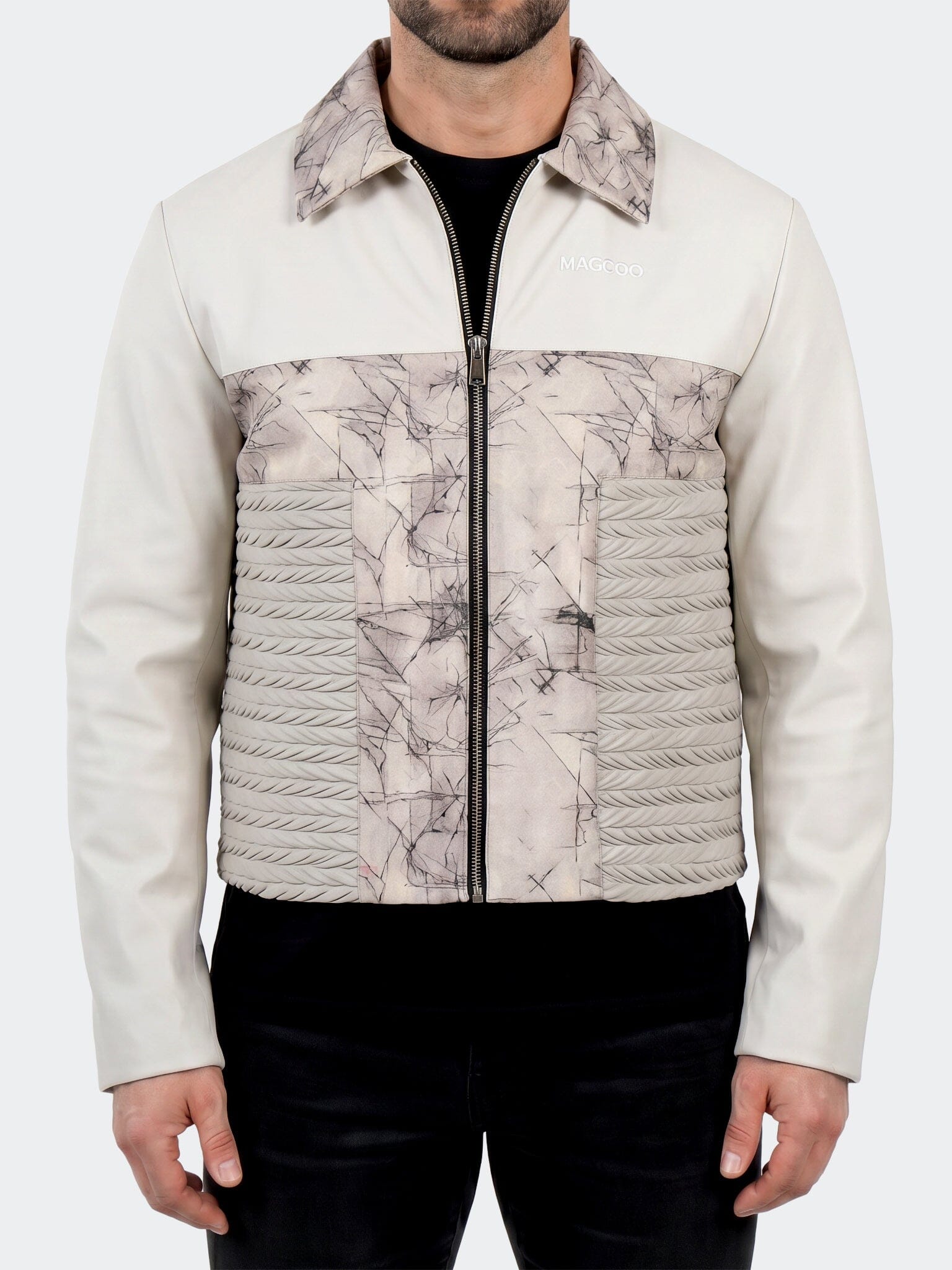 Jacket Leather Unknown 0022 Grey