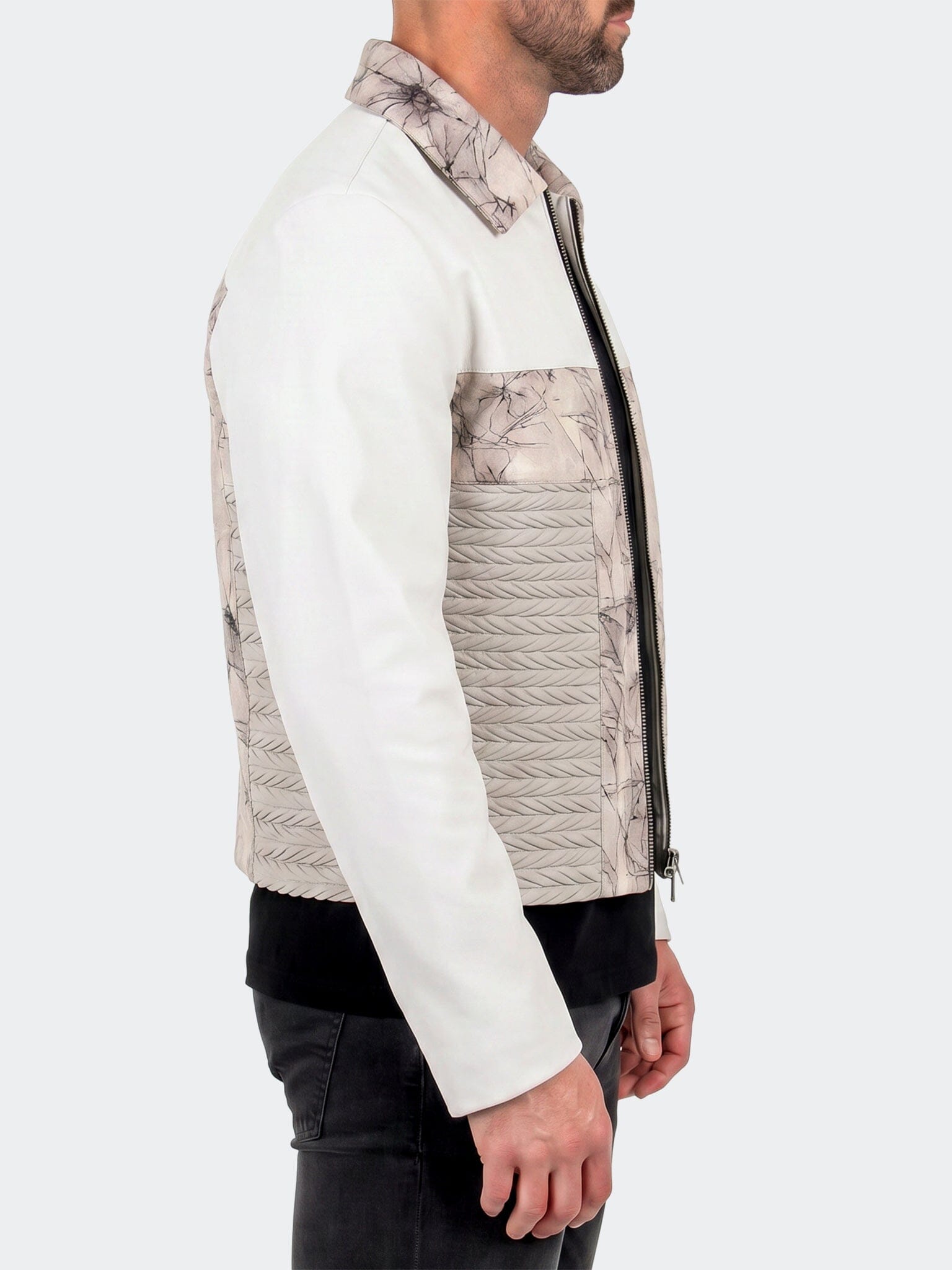 Jacket Leather Unknown 0022 Grey