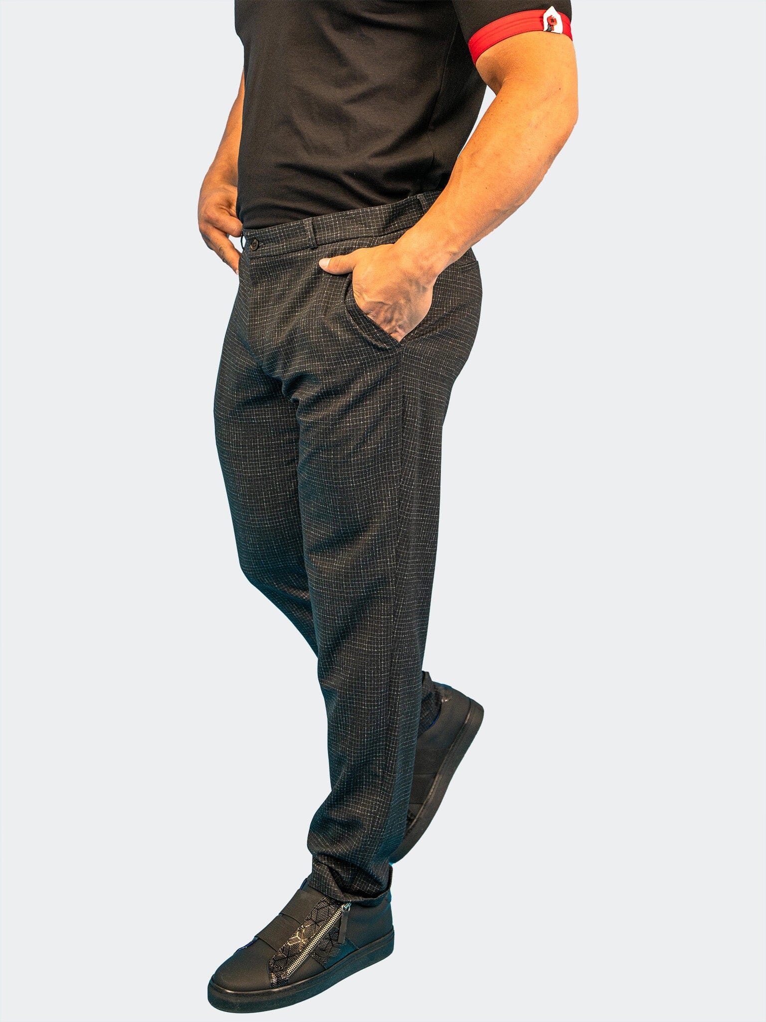 Stretch Squared Black Pants