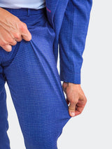 4-Way Stretch Pants Squared Blue View-3
