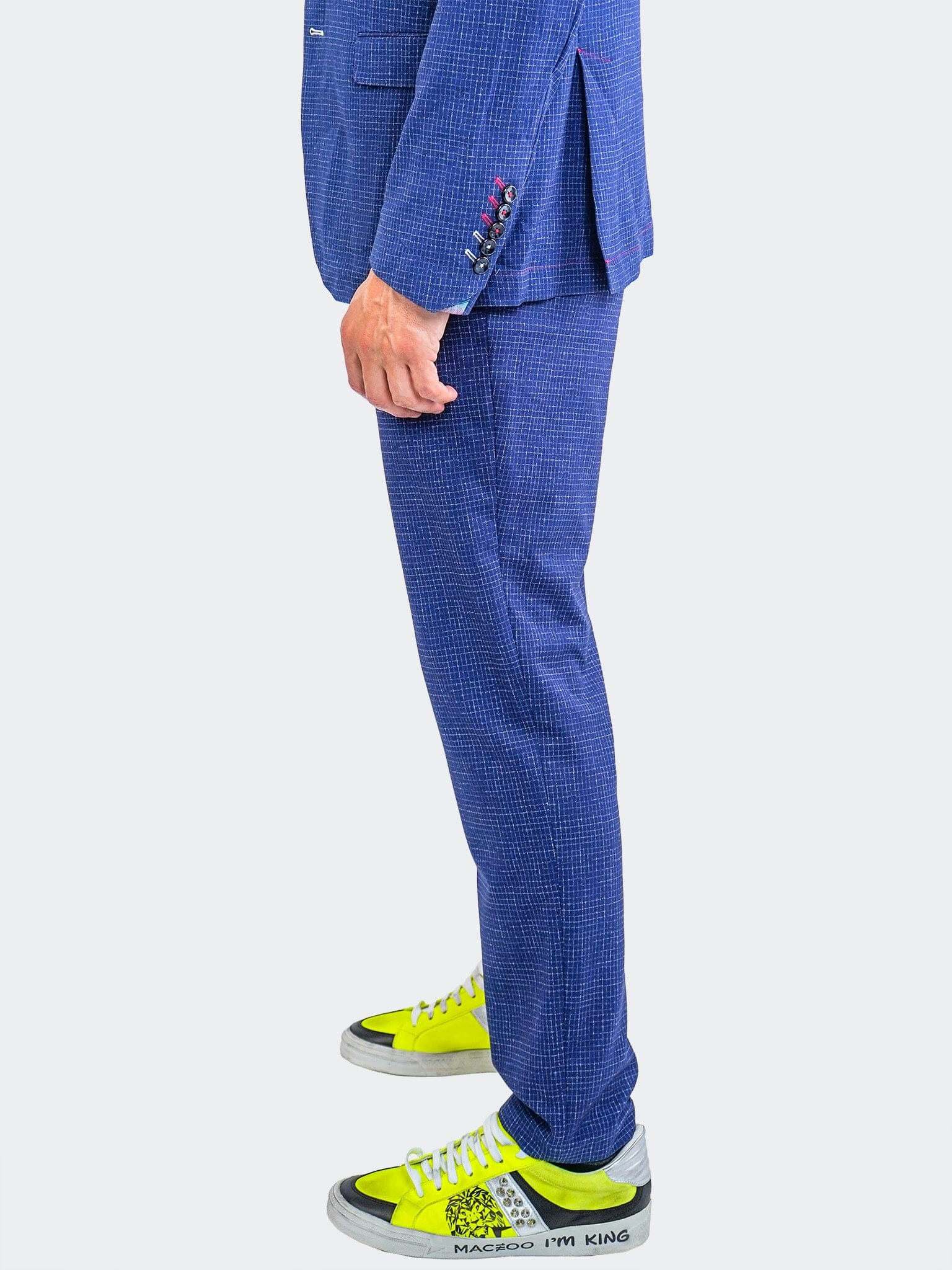 Stretch Squared Blue Pants