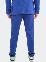 4-Way Stretch Pants Squared Blue View-6