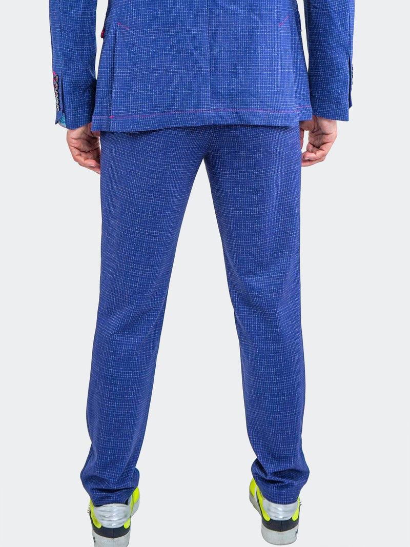 4-Way Stretch Pants Squared Blue