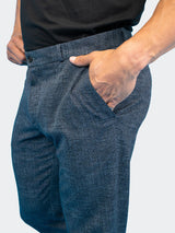 4-Way Stretch Pants Waves Blue View-3