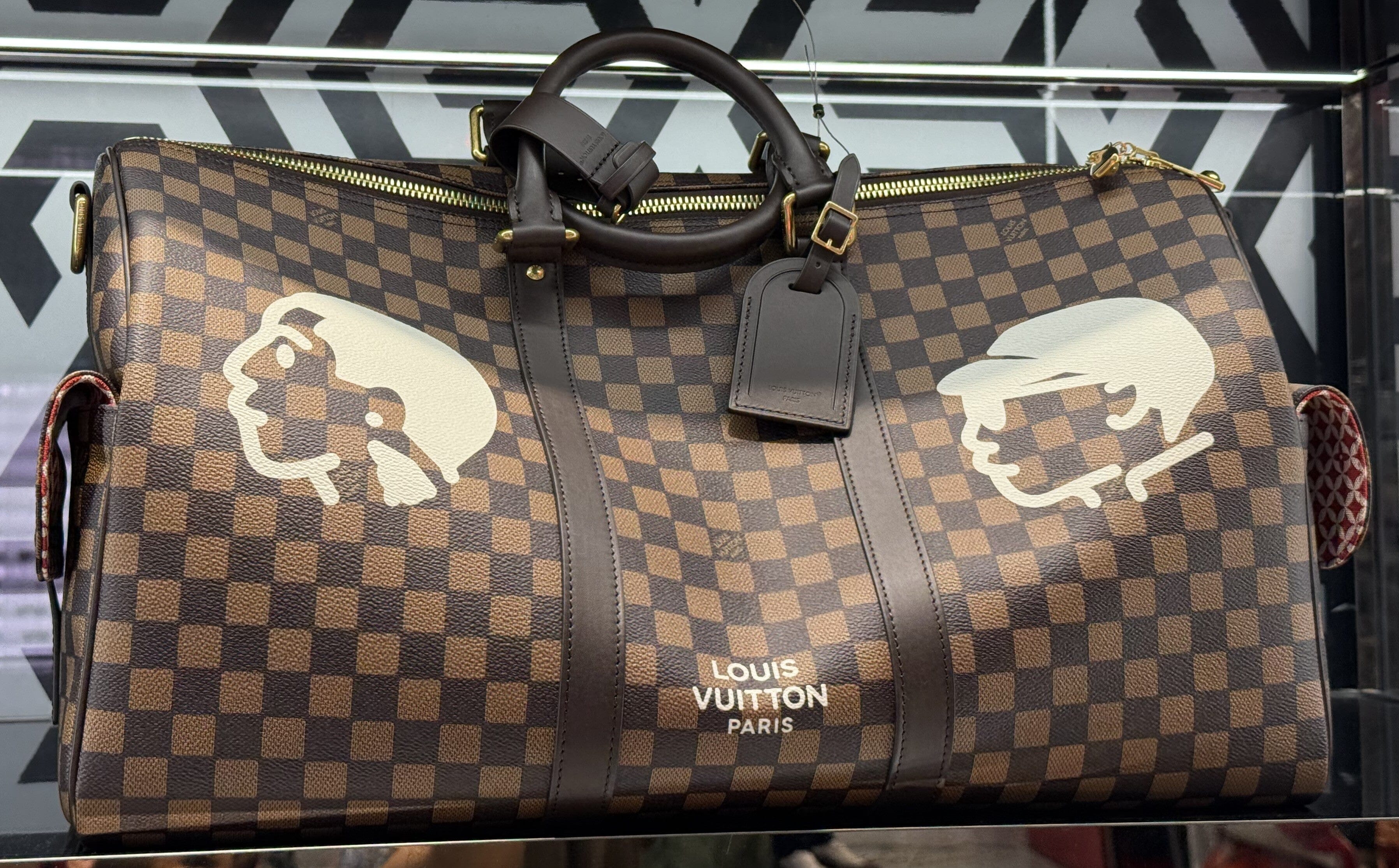 Bag Travel LV Keepall 50 Bandou Brown One Size