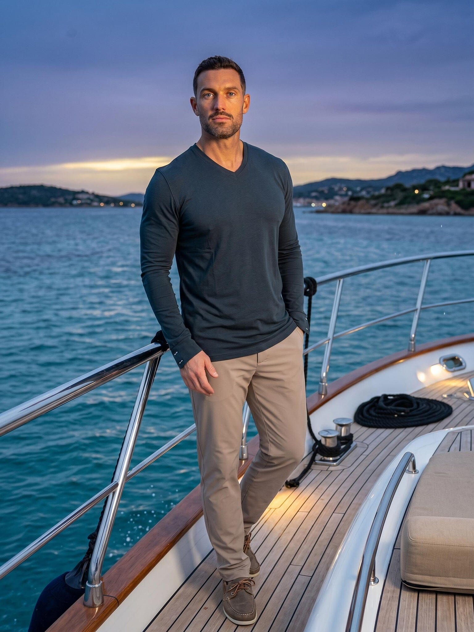 Edison Ascension Navy V-Neck
