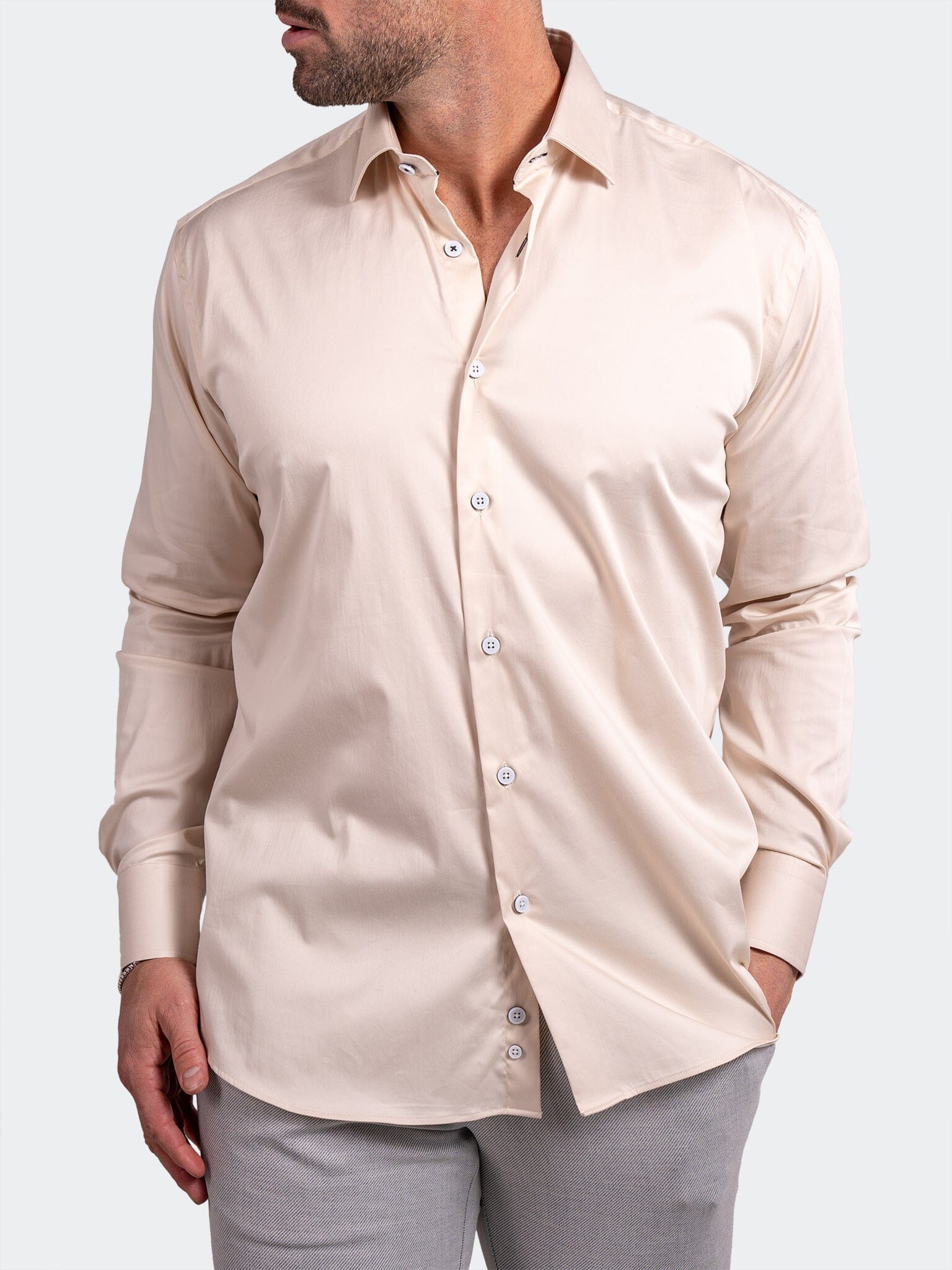 Black Label Stretch Blush Shirt