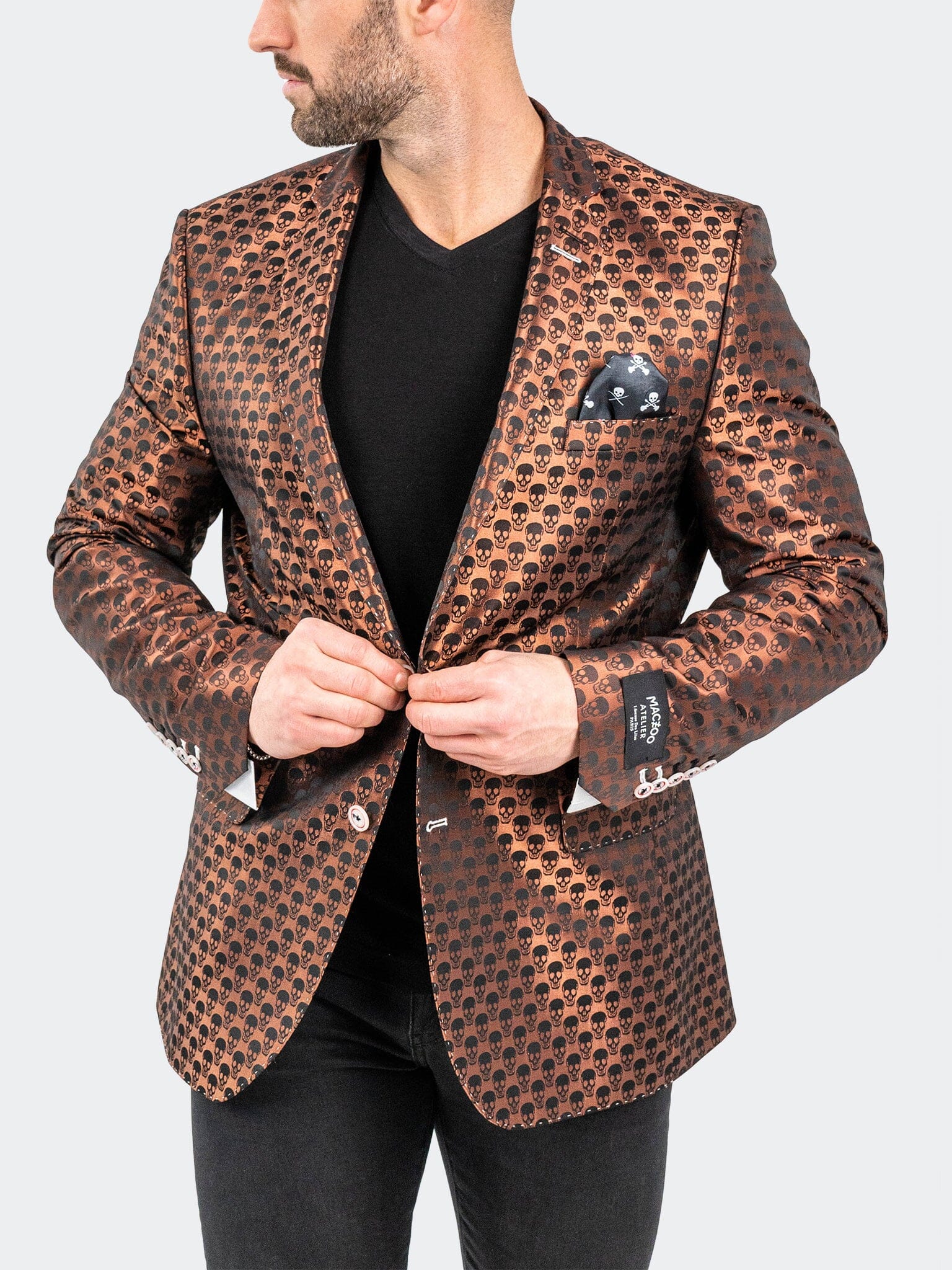 SkullRepeat Orange Blazer
