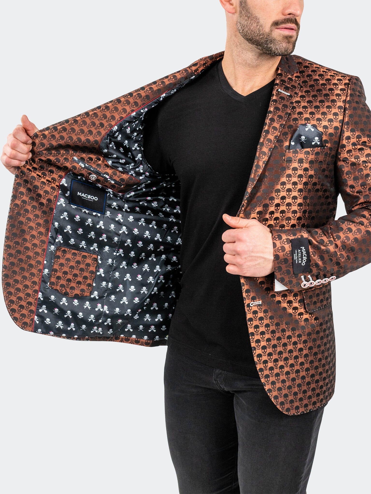 SkullRepeat Orange Blazer