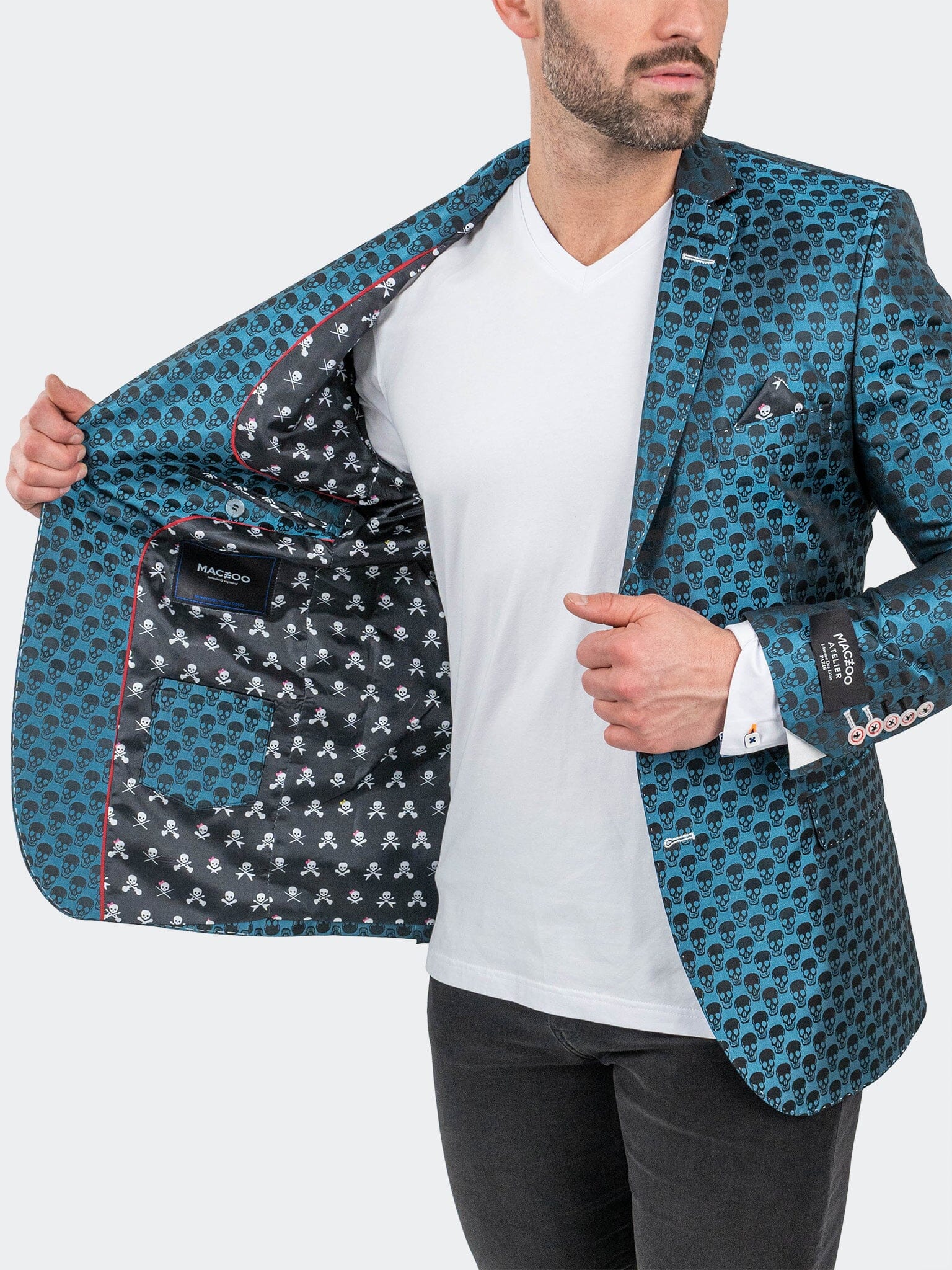 SkullRepeat Blue Blazer