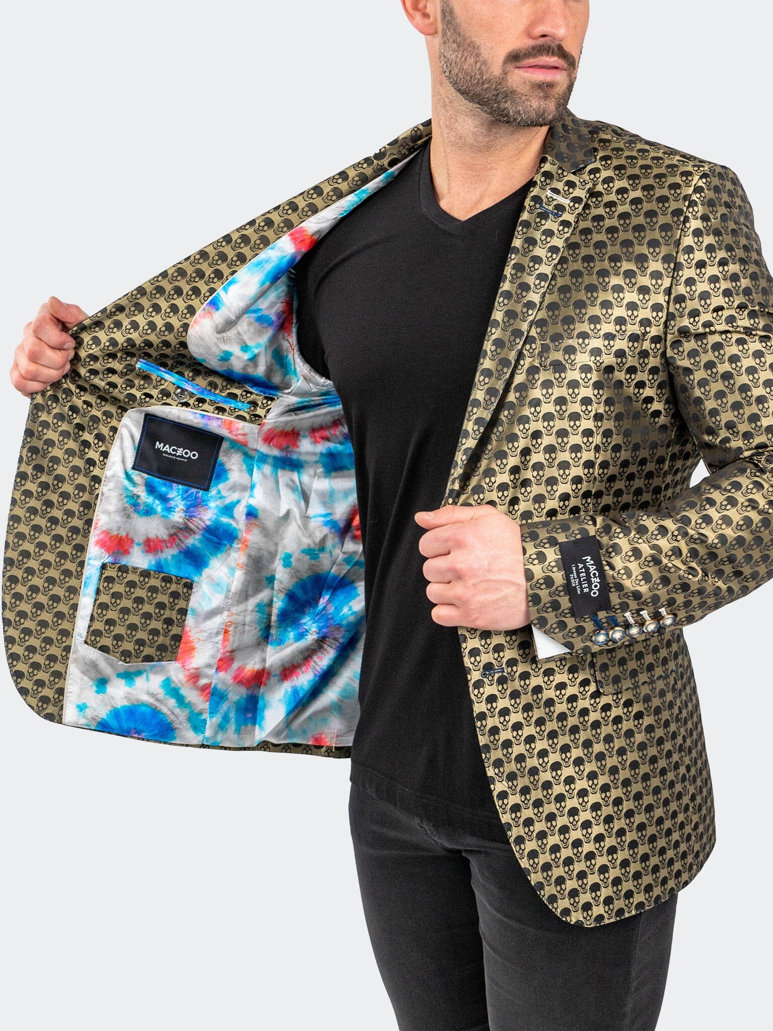 SkullRepeat Green Blazer