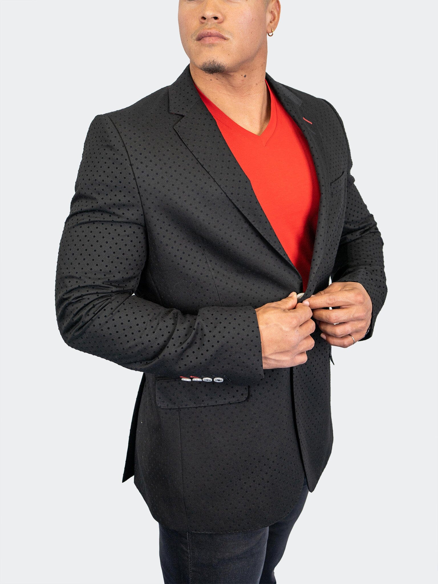 Socrates DotFlok Black Blazer